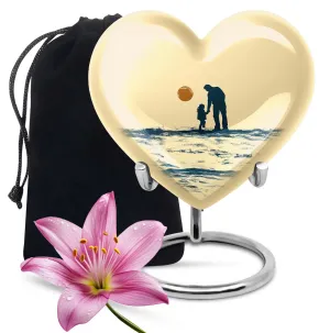 Father Son Fishing Adventure: Cremation Urn for Ashes of Beloved