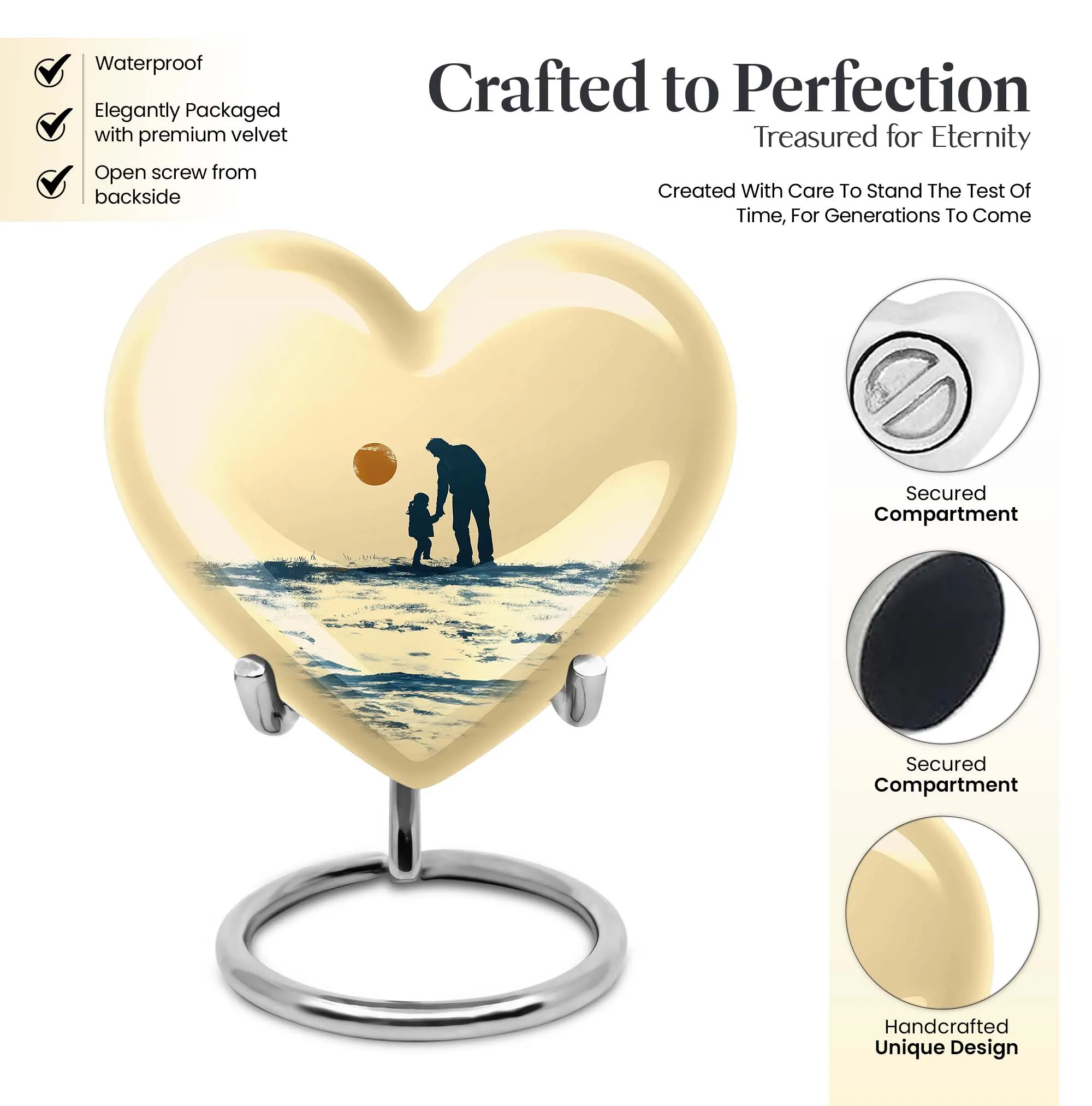 Father Son Fishing Adventure: Cremation Urn for Ashes of Beloved