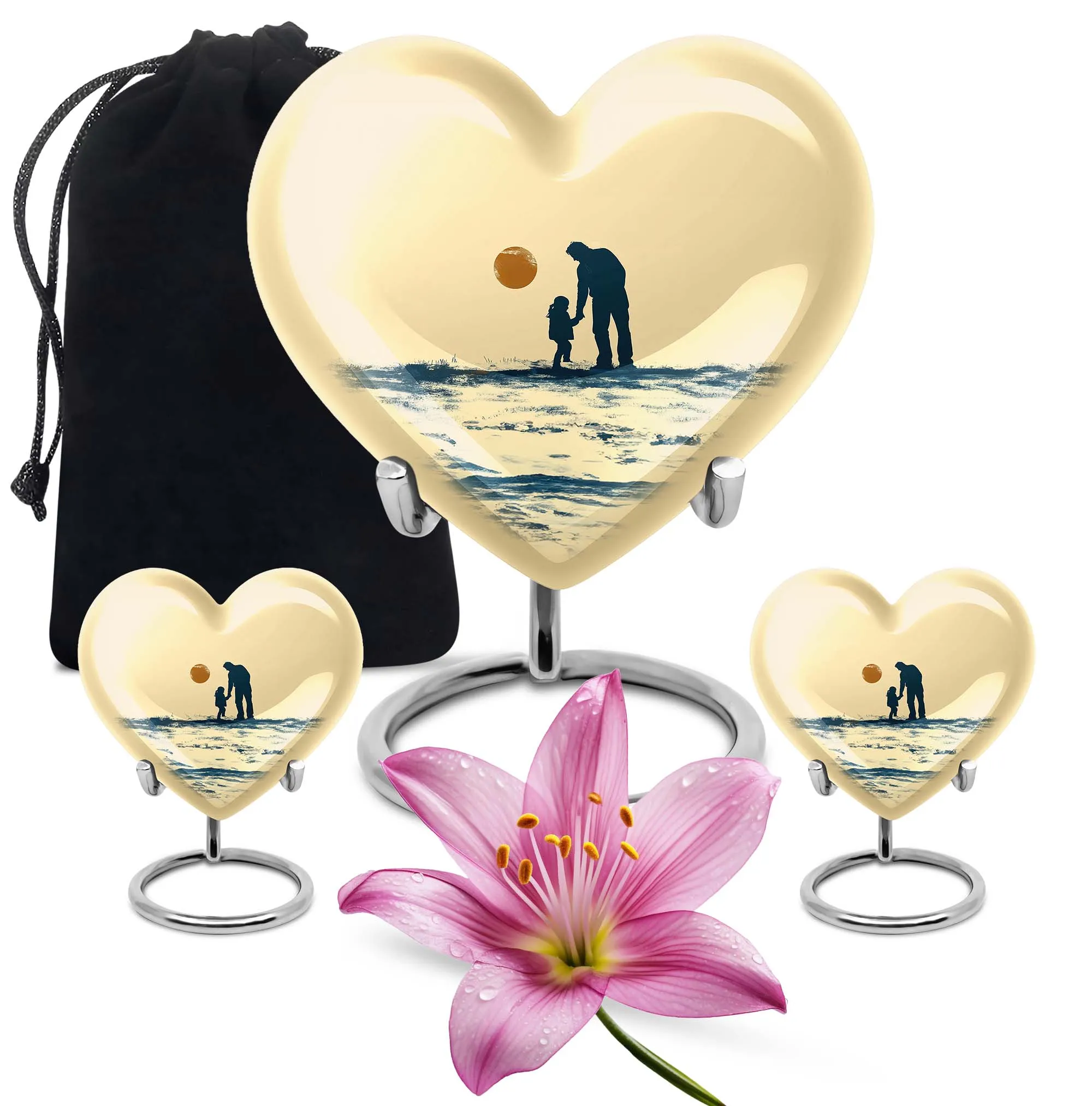 Father Son Fishing Adventure: Cremation Urn for Ashes of Beloved