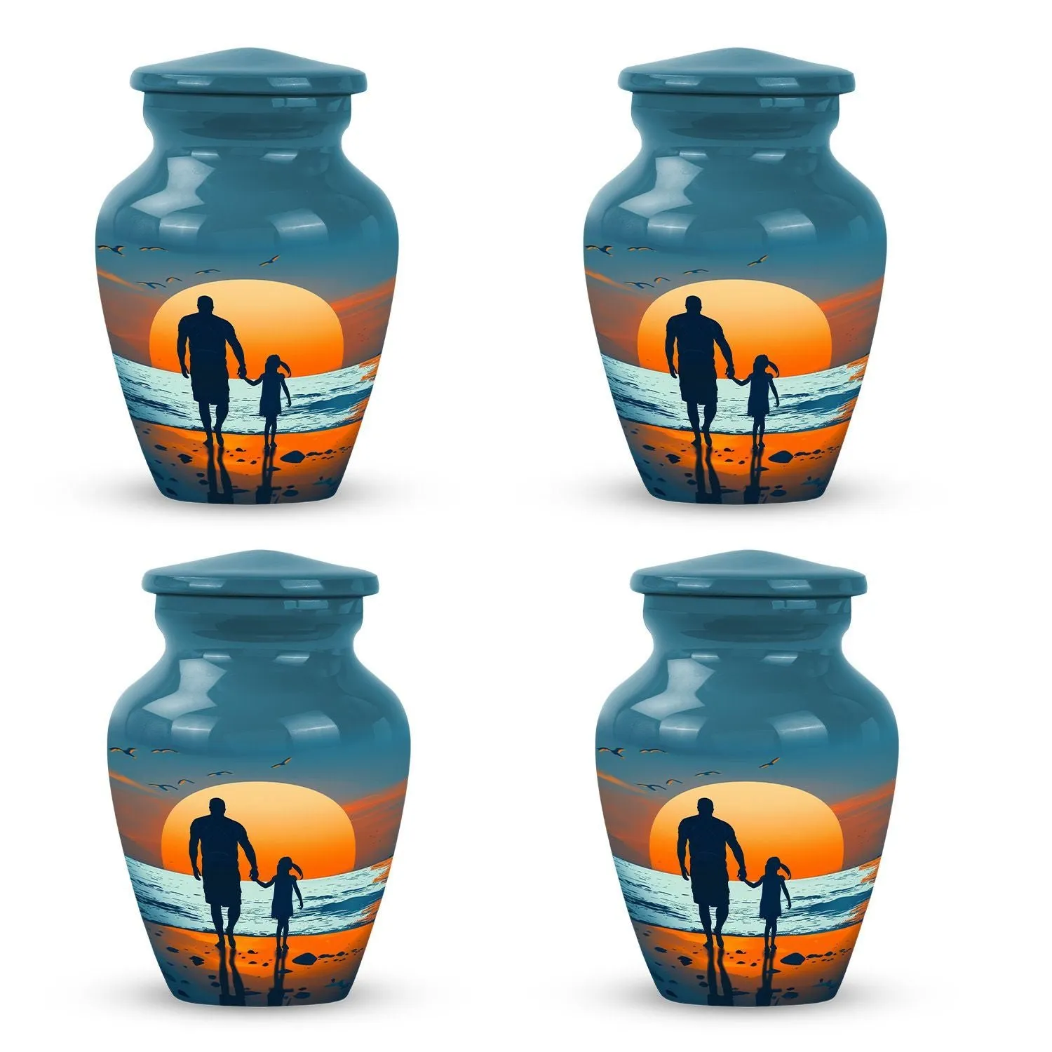 Father-Son Lakeside Reverie - Memorial & Cremation Urn for Men