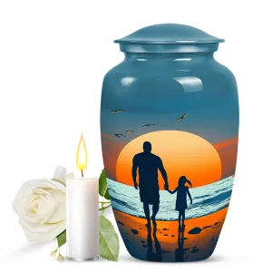 Father-Son Lakeside Reverie - Memorial & Cremation Urn for Men