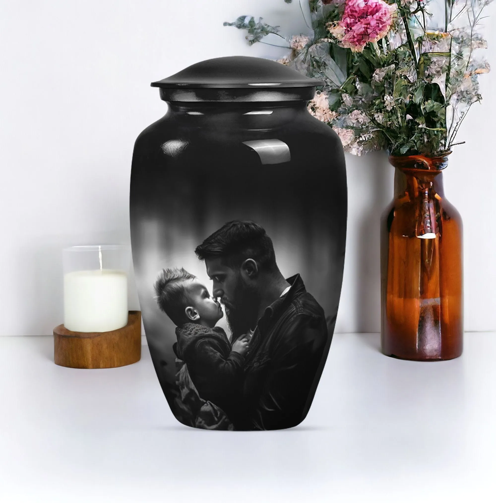 Father's Eternal Rest - Funeral Burial Urn For Cremated Ashes