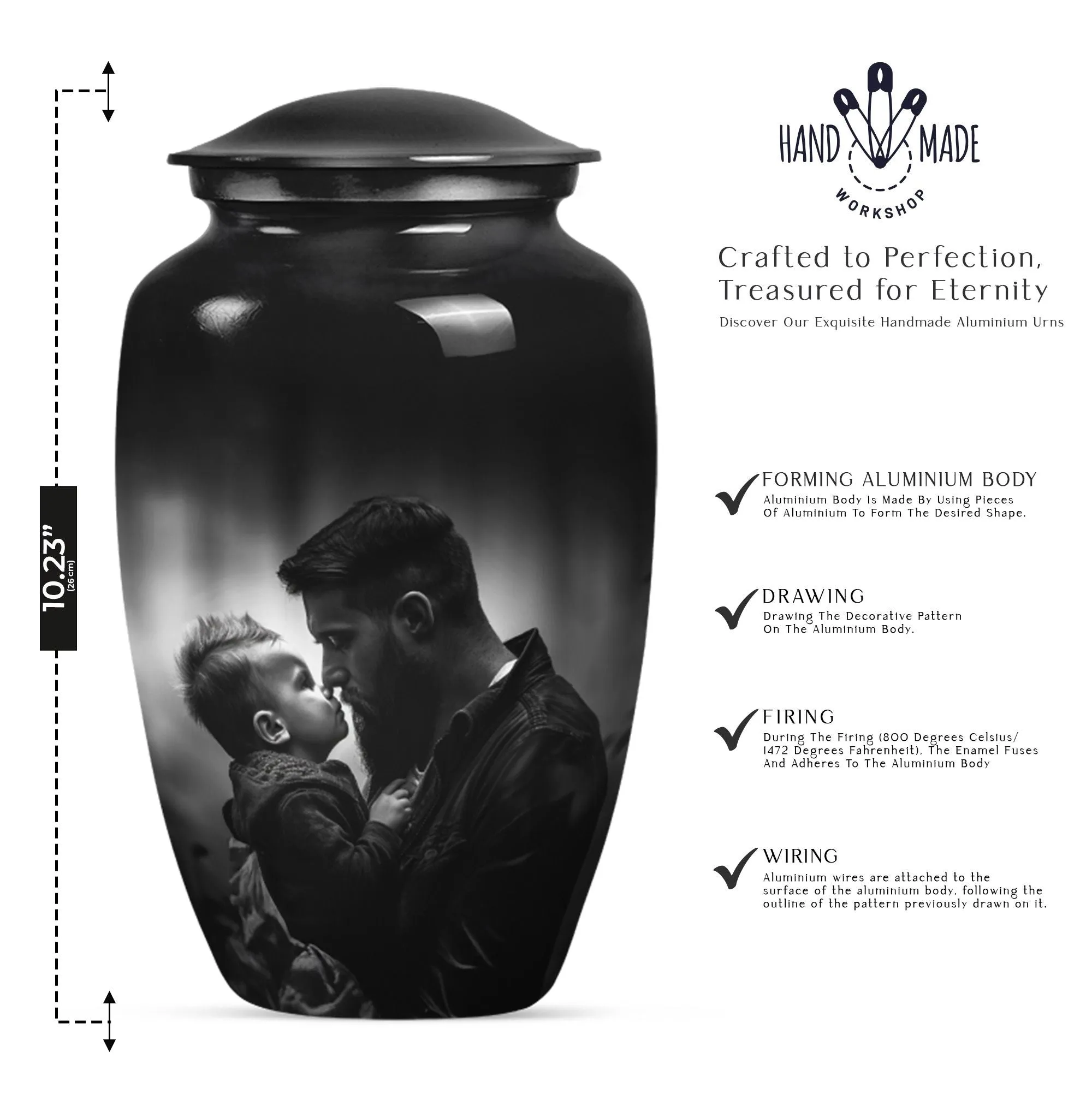 Father's Eternal Rest - Funeral Burial Urn For Cremated Ashes