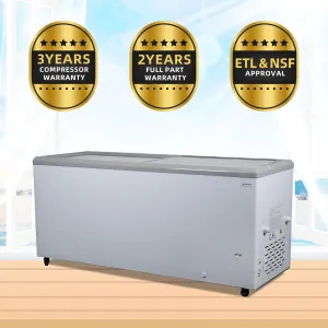 FDF20CF 61'' Width Horizontal Display Island Freezer - Nafcool™ Commercial Freezer Icecream, frozen food, Ice bag and Gelato