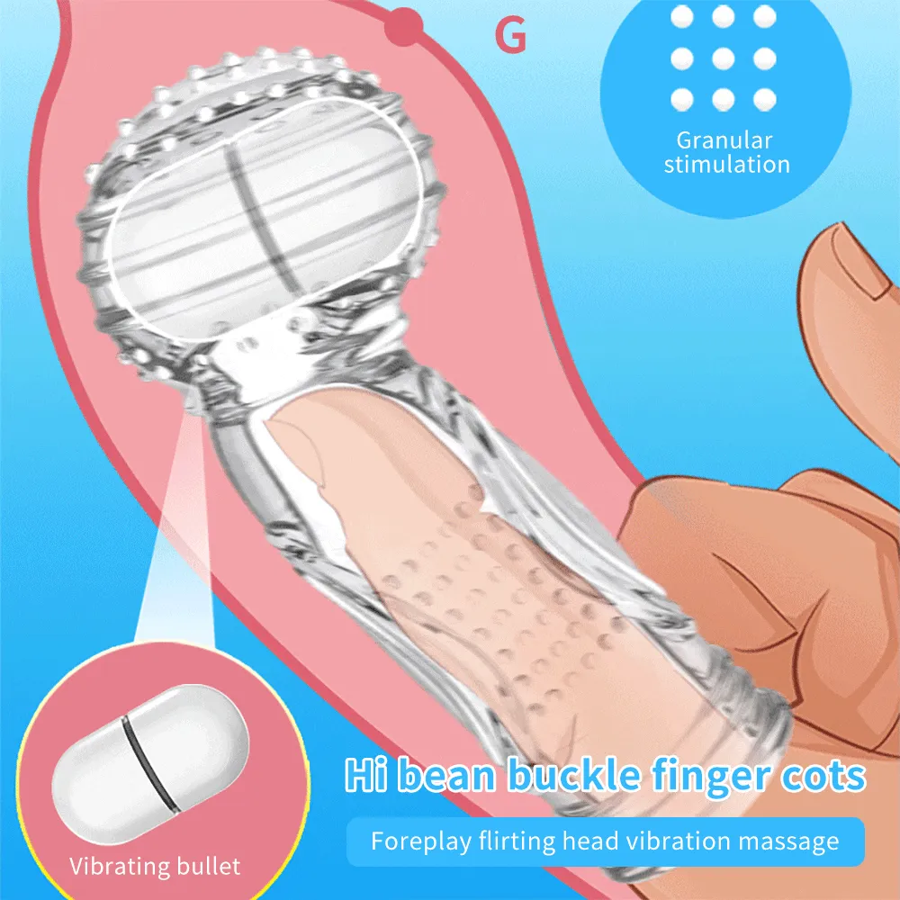 Finger Sleeve Vibrator G Spot Massage Masturbator for Women & Lesbian