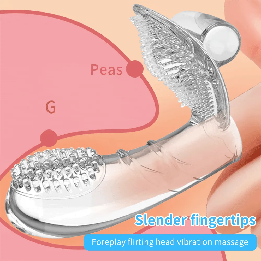 Finger Sleeve Vibrator G Spot Massage Masturbator for Women & Lesbian