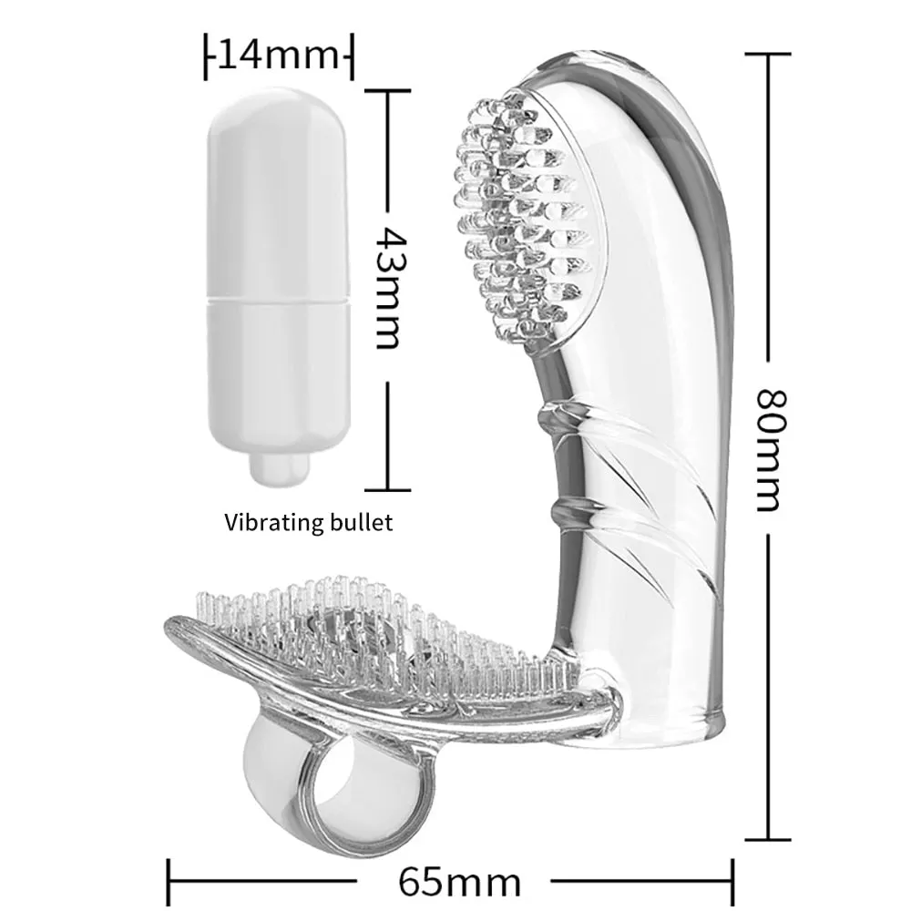 Finger Sleeve Vibrator G Spot Massage Masturbator for Women & Lesbian