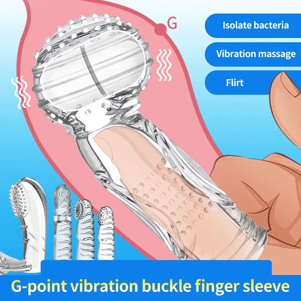 Finger Sleeve Vibrator G Spot Massage Masturbator for Women & Lesbian