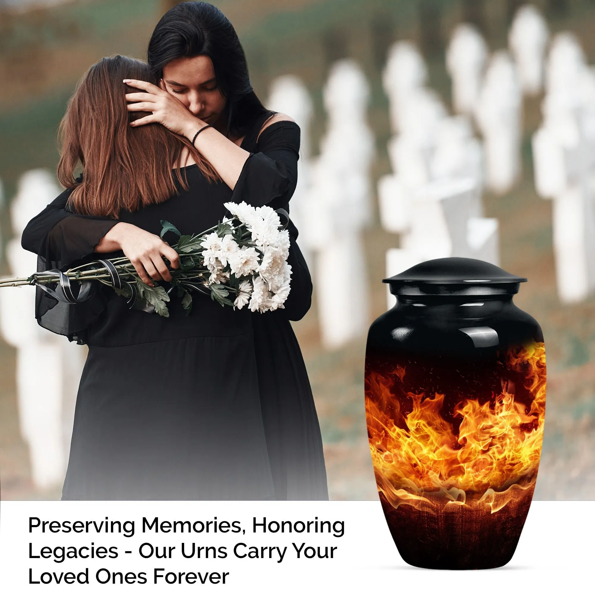 Fire Urn Elegance: Cremation Memorial for Women Ashes