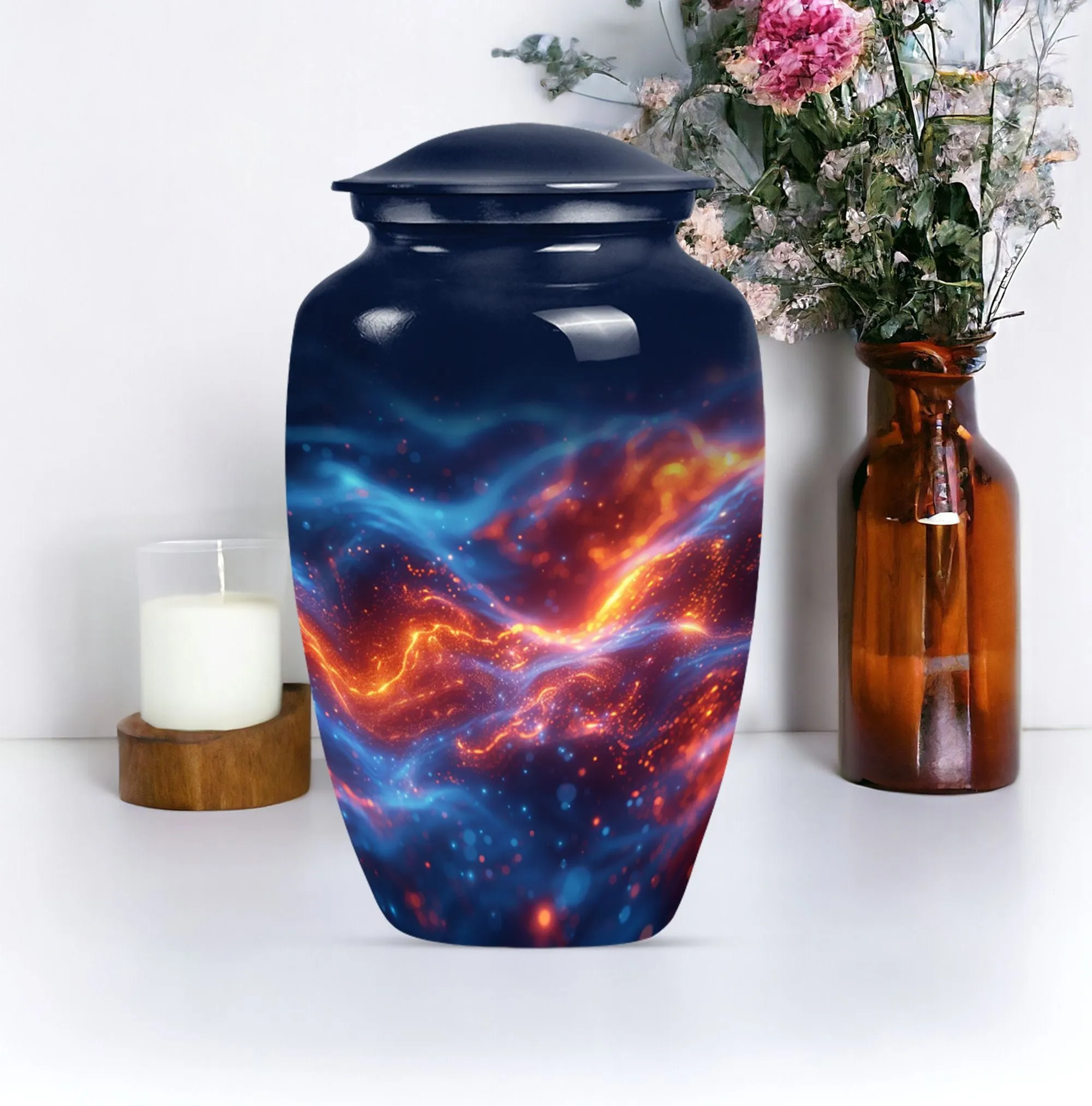 Fire Urn for Cremation, An Abstract Memorial Tribute