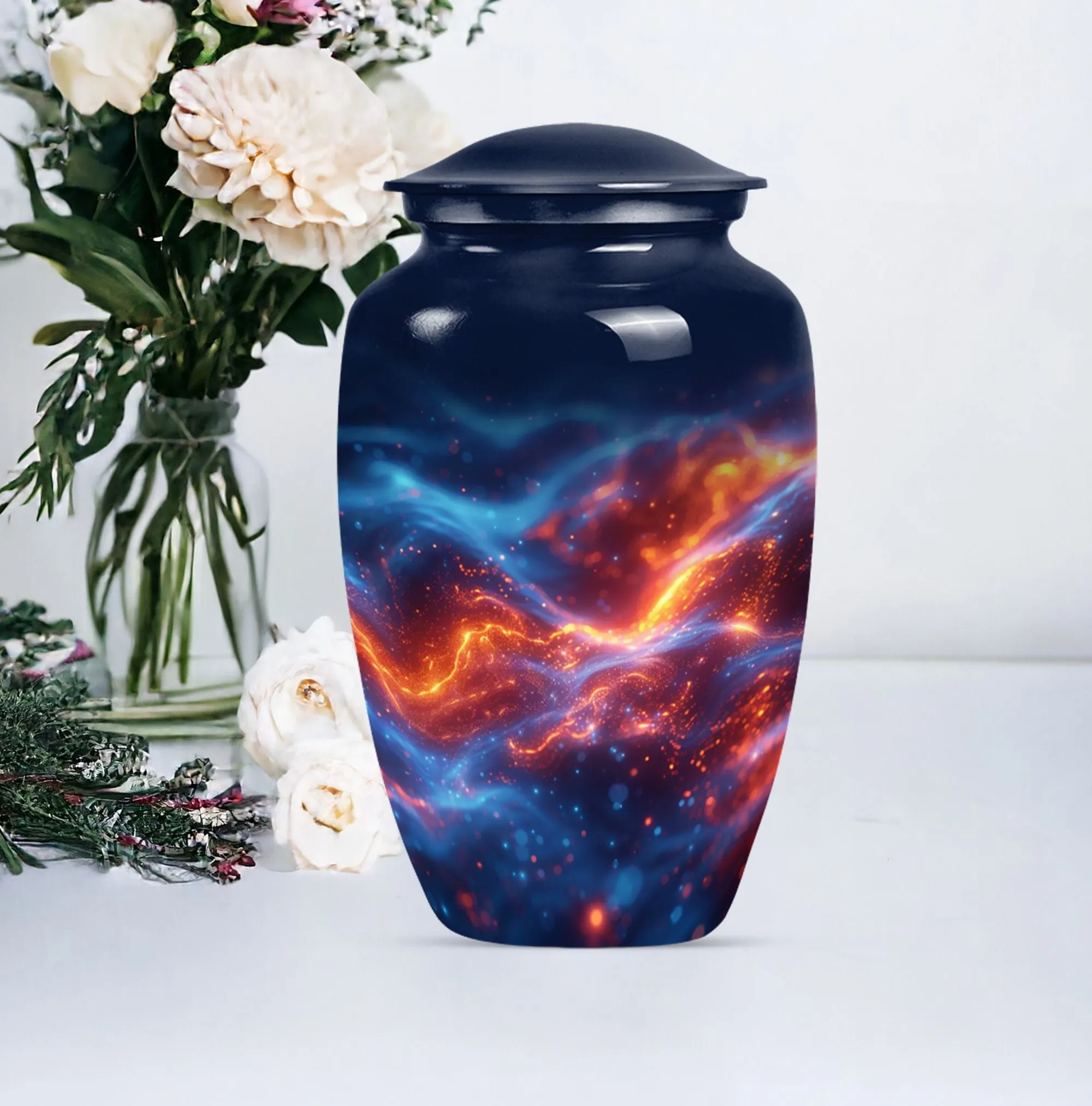 Fire Urn for Cremation, An Abstract Memorial Tribute