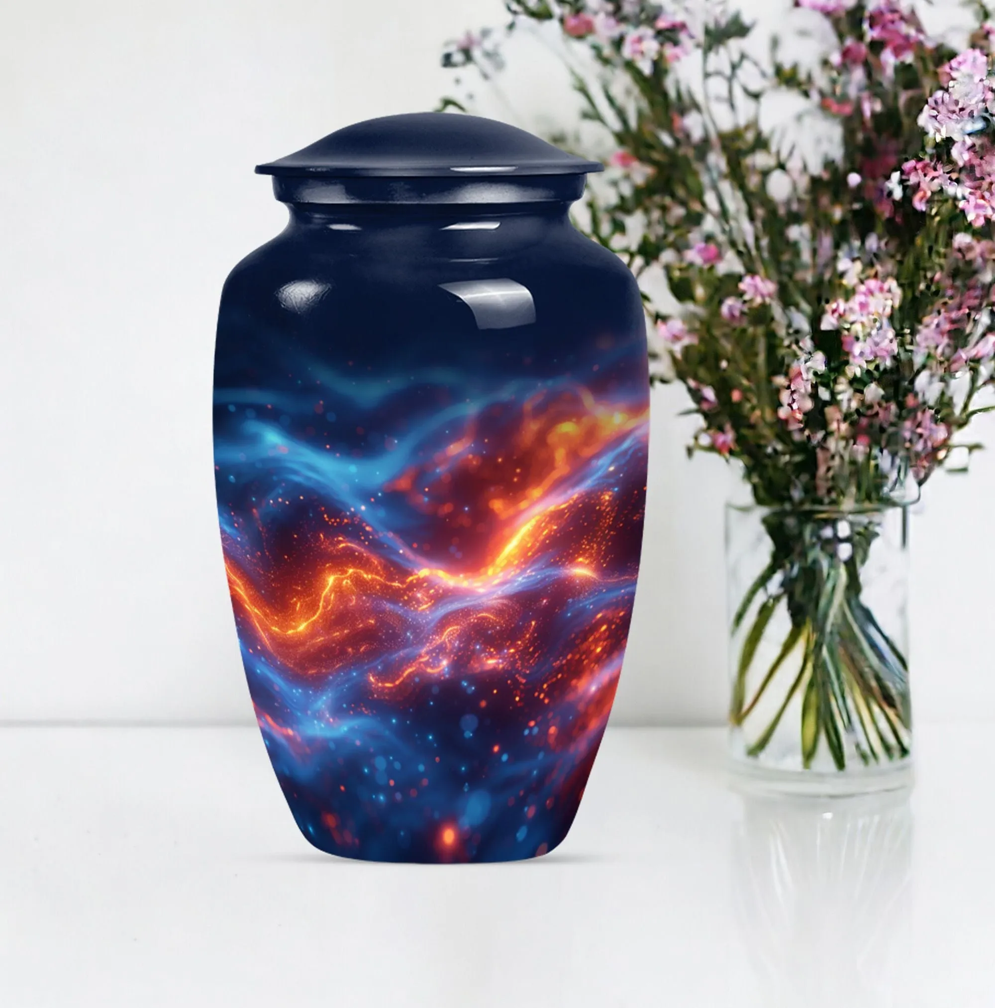 Fire Urn for Cremation, An Abstract Memorial Tribute