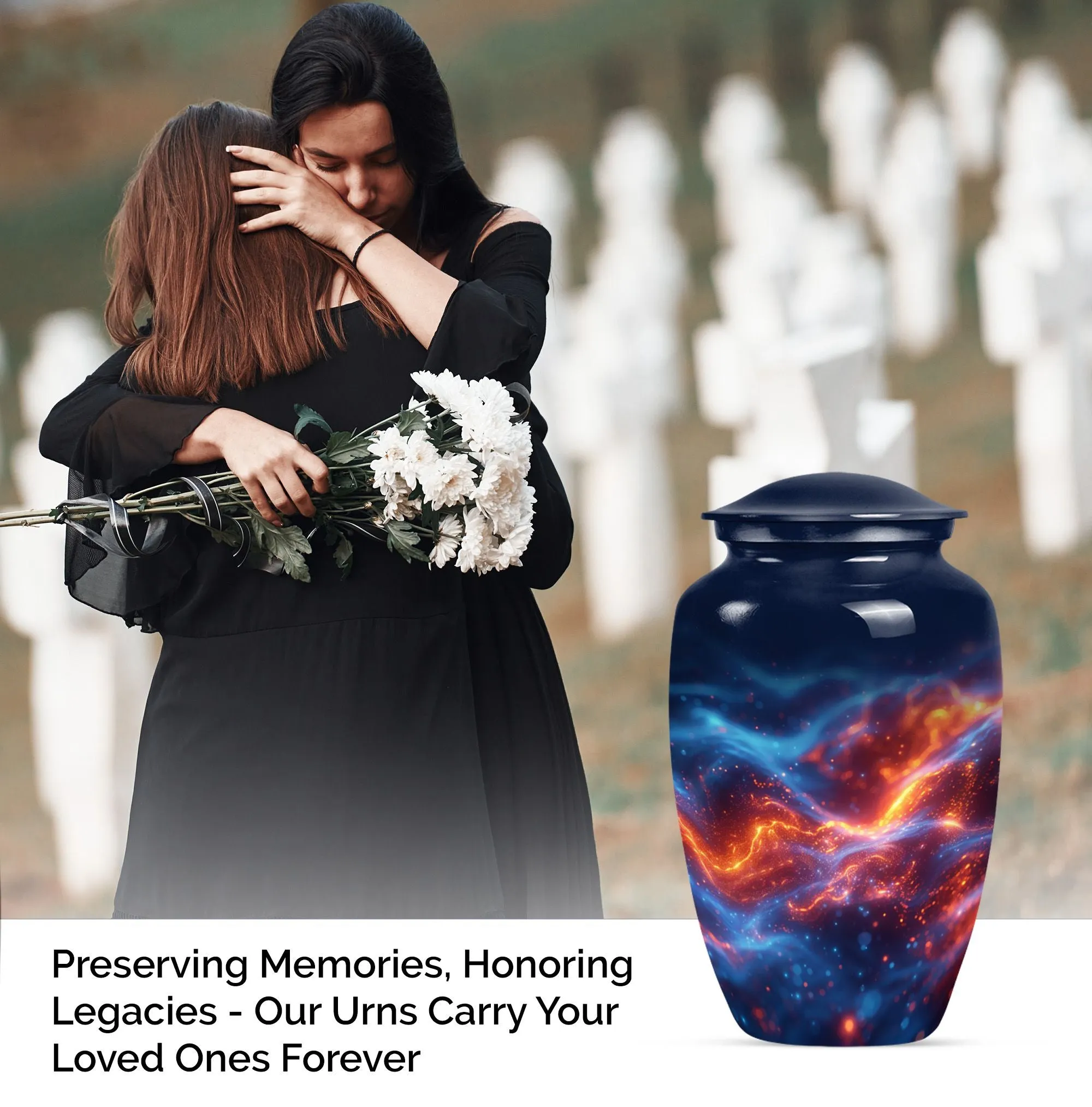 Fire Urn for Cremation, An Abstract Memorial Tribute