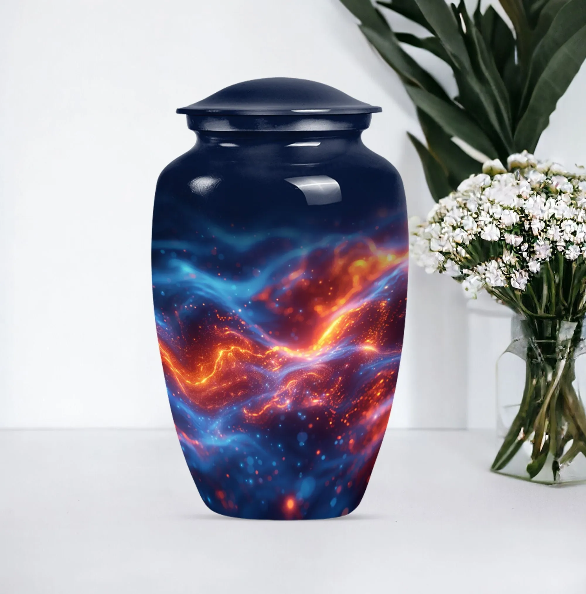 Fire Urn for Cremation, An Abstract Memorial Tribute