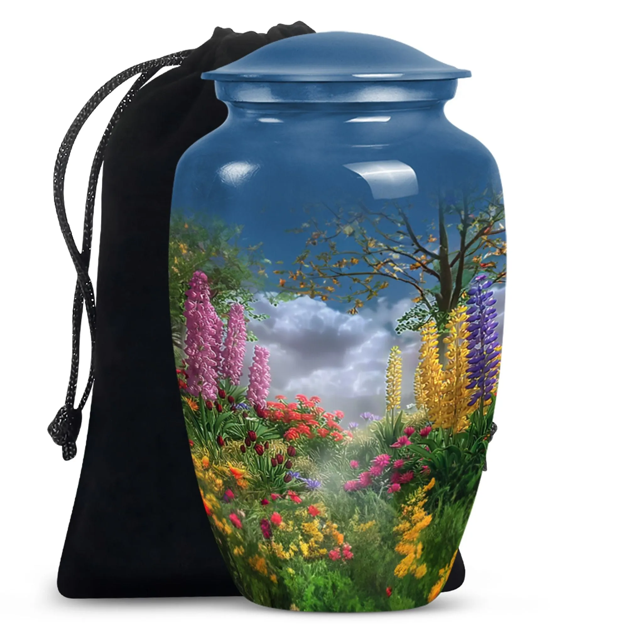 Flowers Memorial - Classic Cremation Urn for Women's Ashes