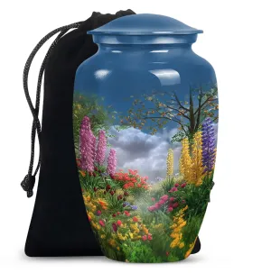 Flowers Memorial - Classic Cremation Urn for Women's Ashes