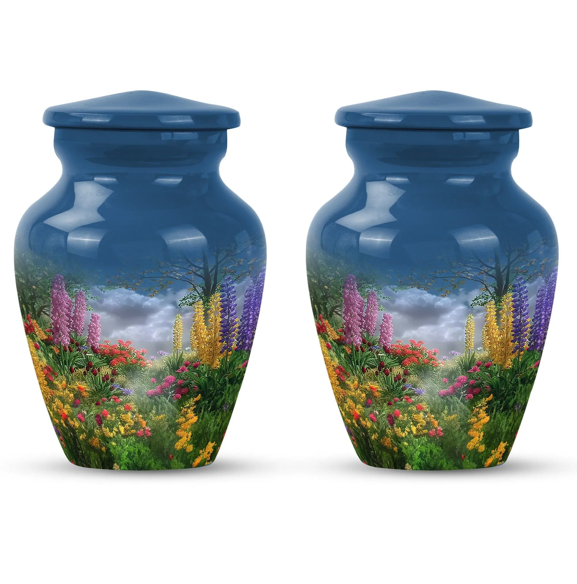 Flowers Memorial - Classic Cremation Urn for Women's Ashes