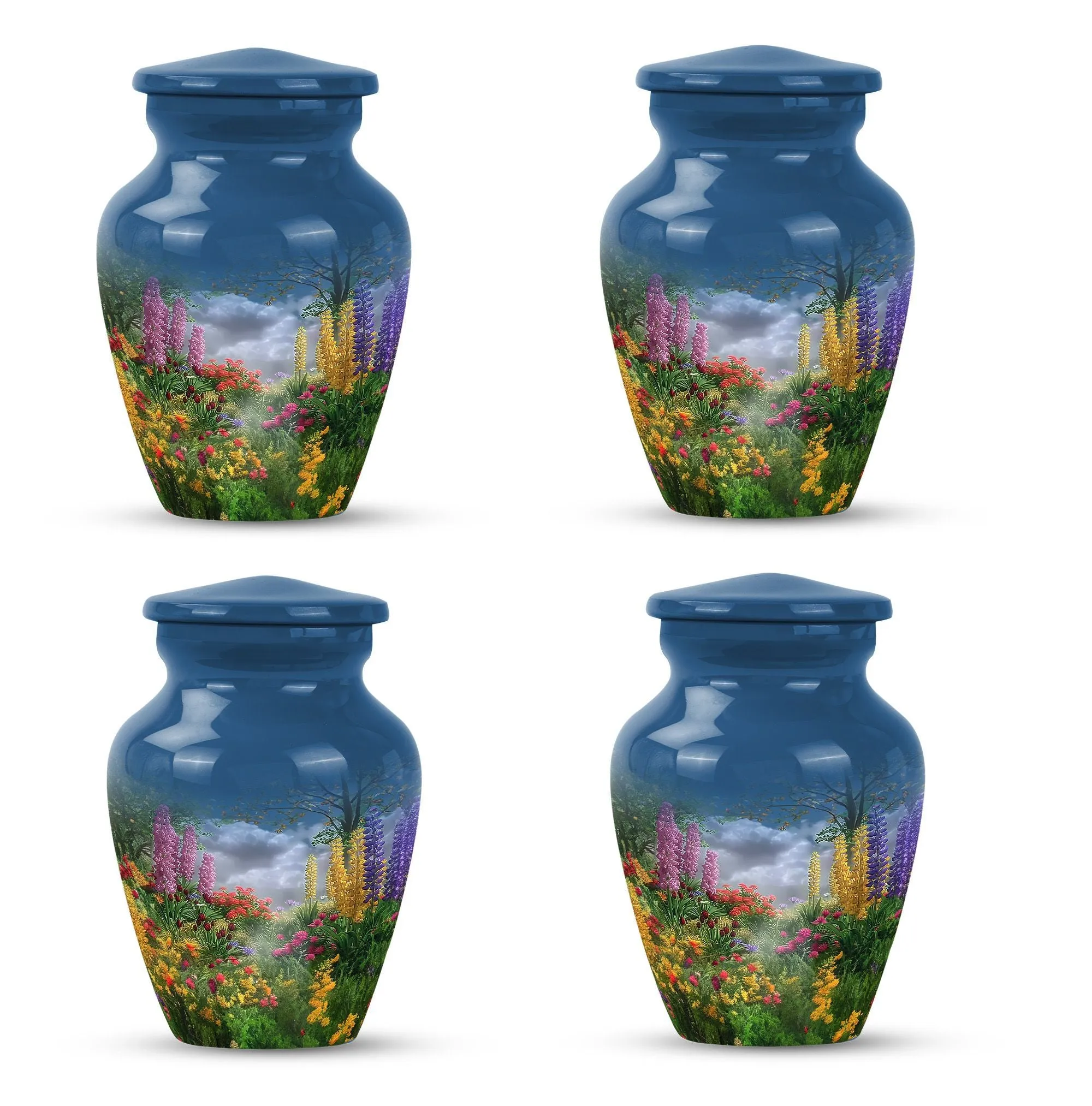 Flowers Memorial - Classic Cremation Urn for Women's Ashes