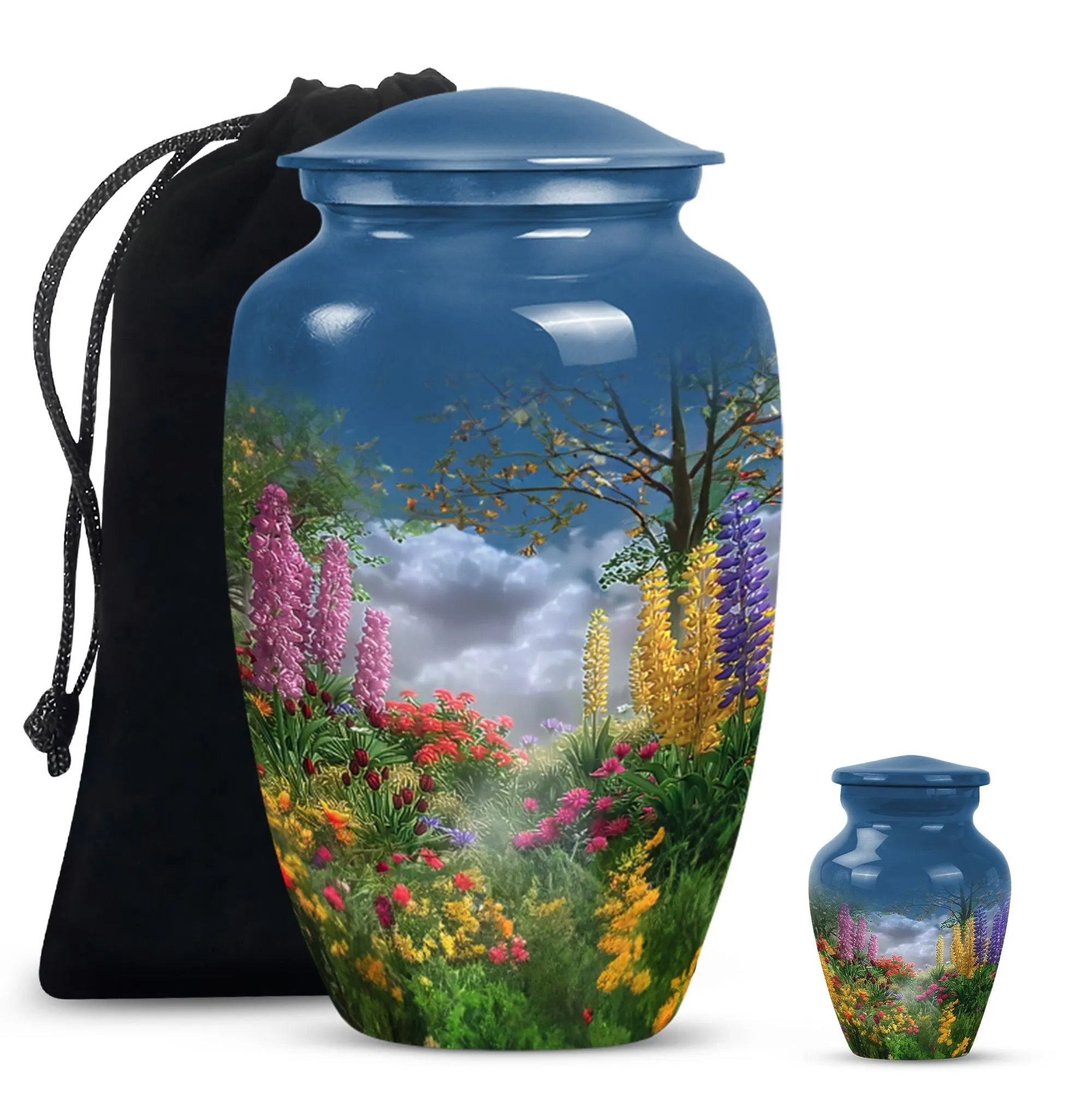 Flowers Memorial - Classic Cremation Urn for Women's Ashes