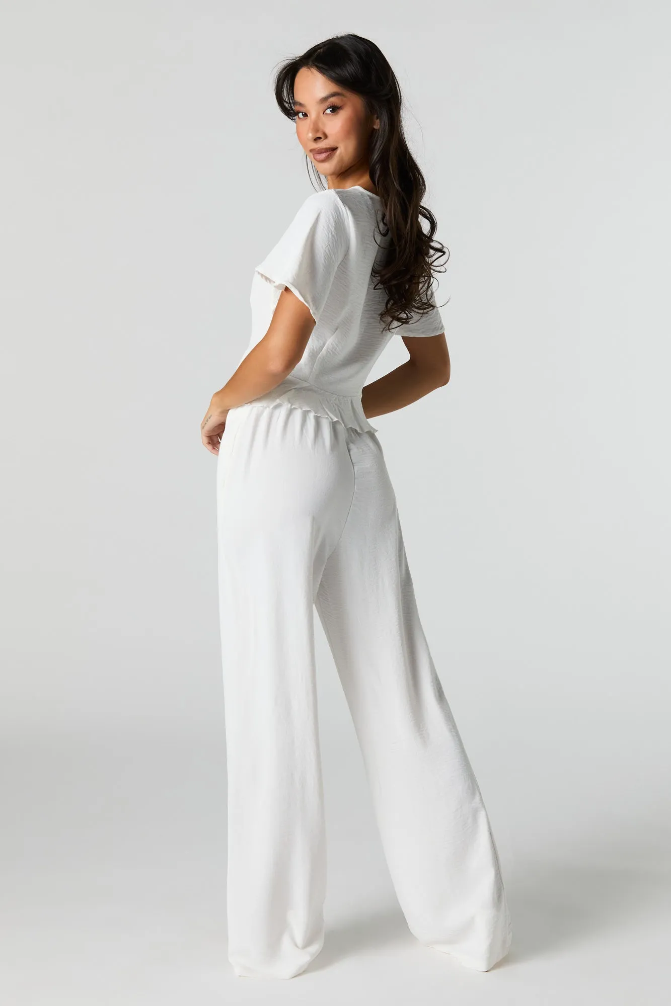 Flowy Drawstring Wide Leg Pant