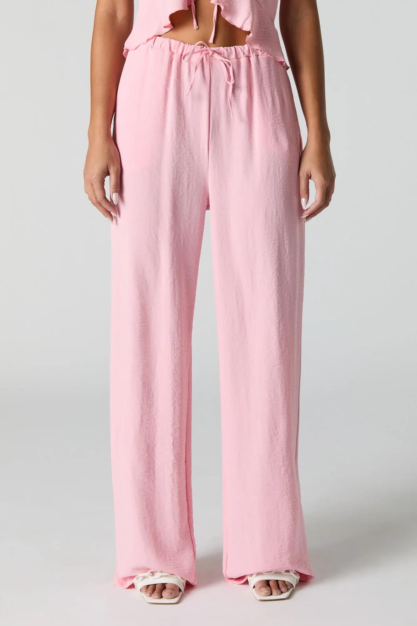 Flowy Drawstring Wide Leg Pant