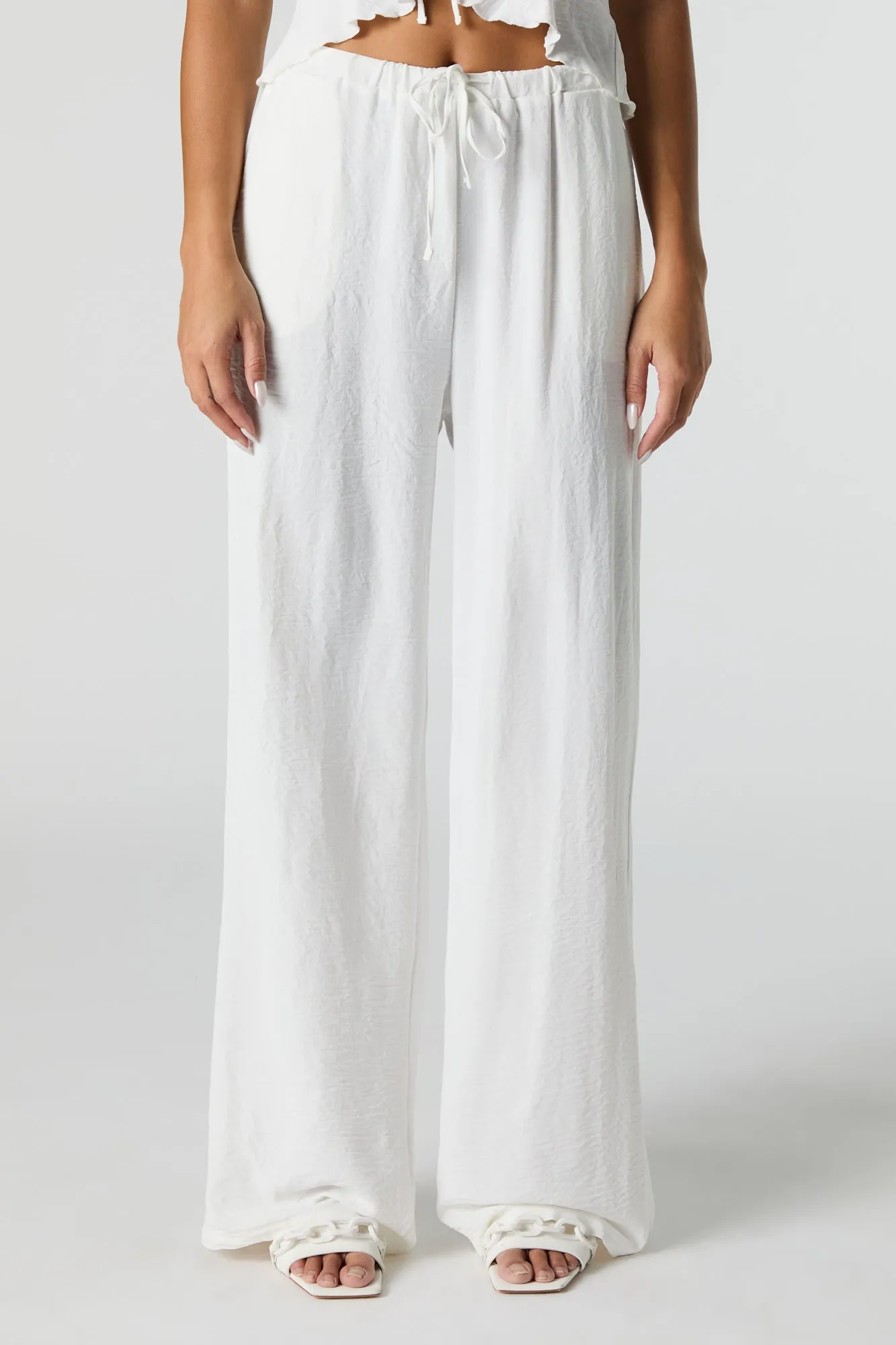 Flowy Drawstring Wide Leg Pant