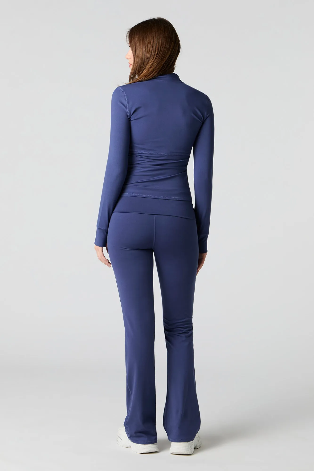 Foldover Waist Flare Legging