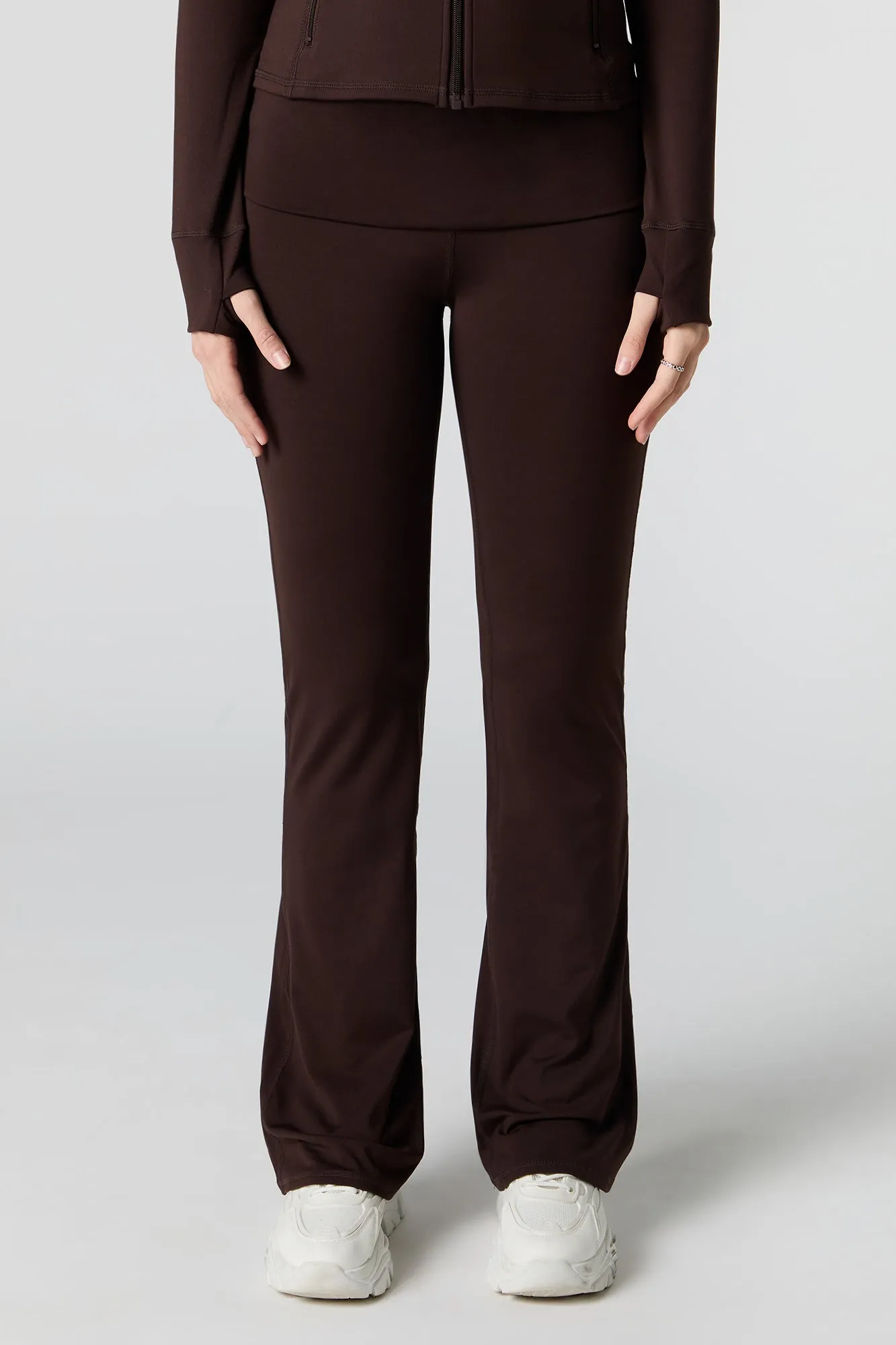 Foldover Waist Flare Legging