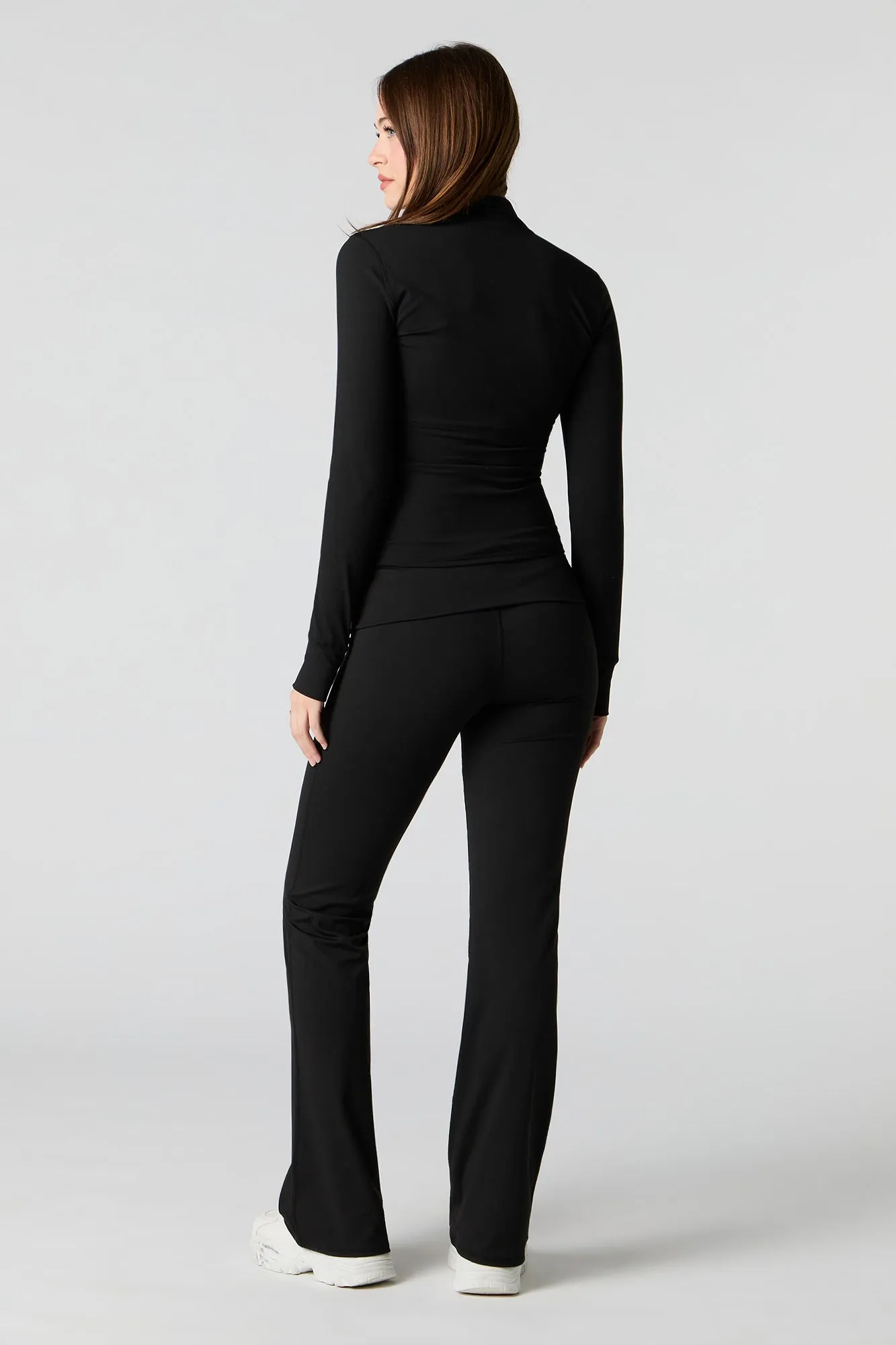 Foldover Waist Flare Legging