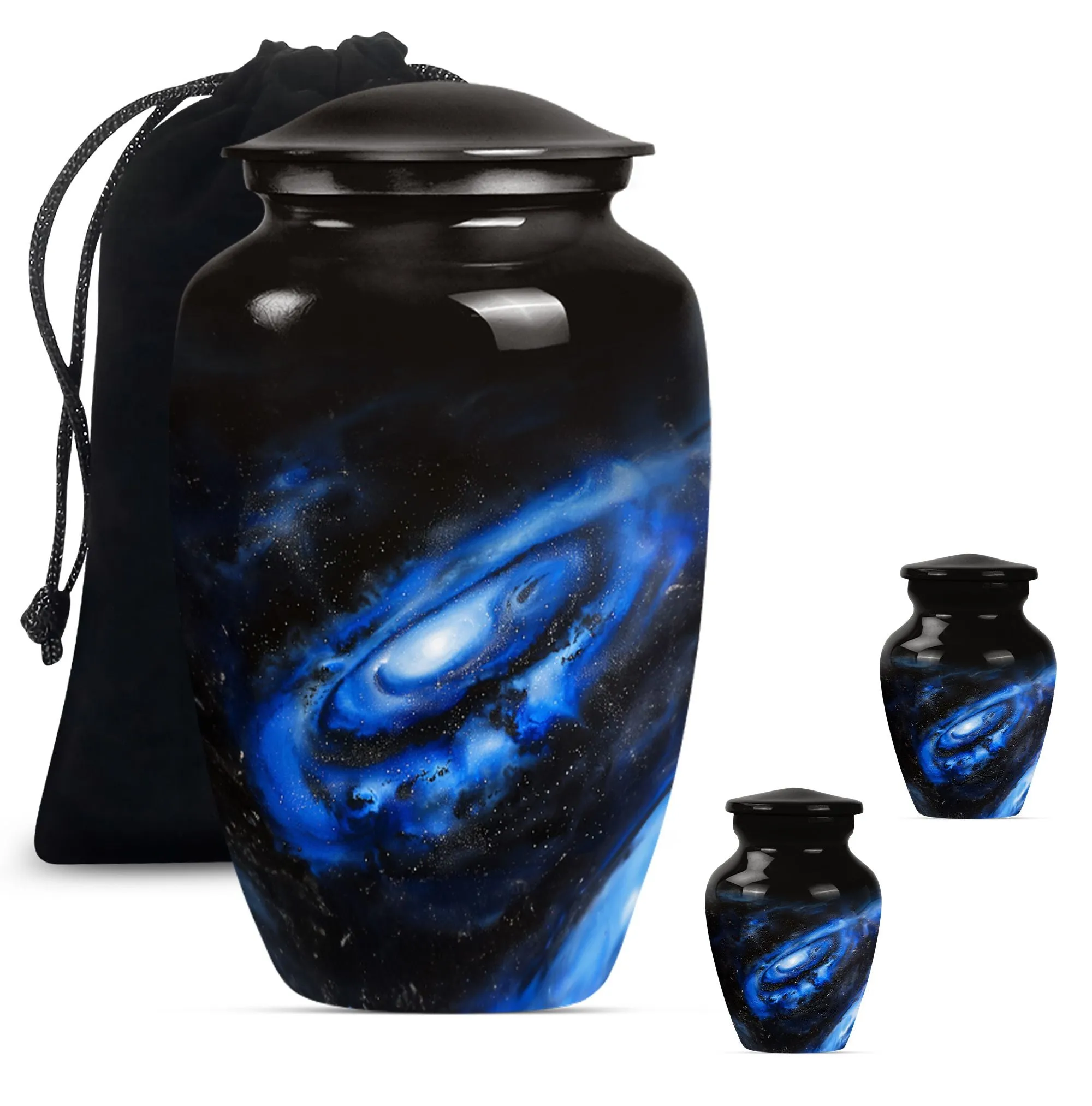 Galaxy Urn in Purple Meadow Theme - Cremation Urn for Women