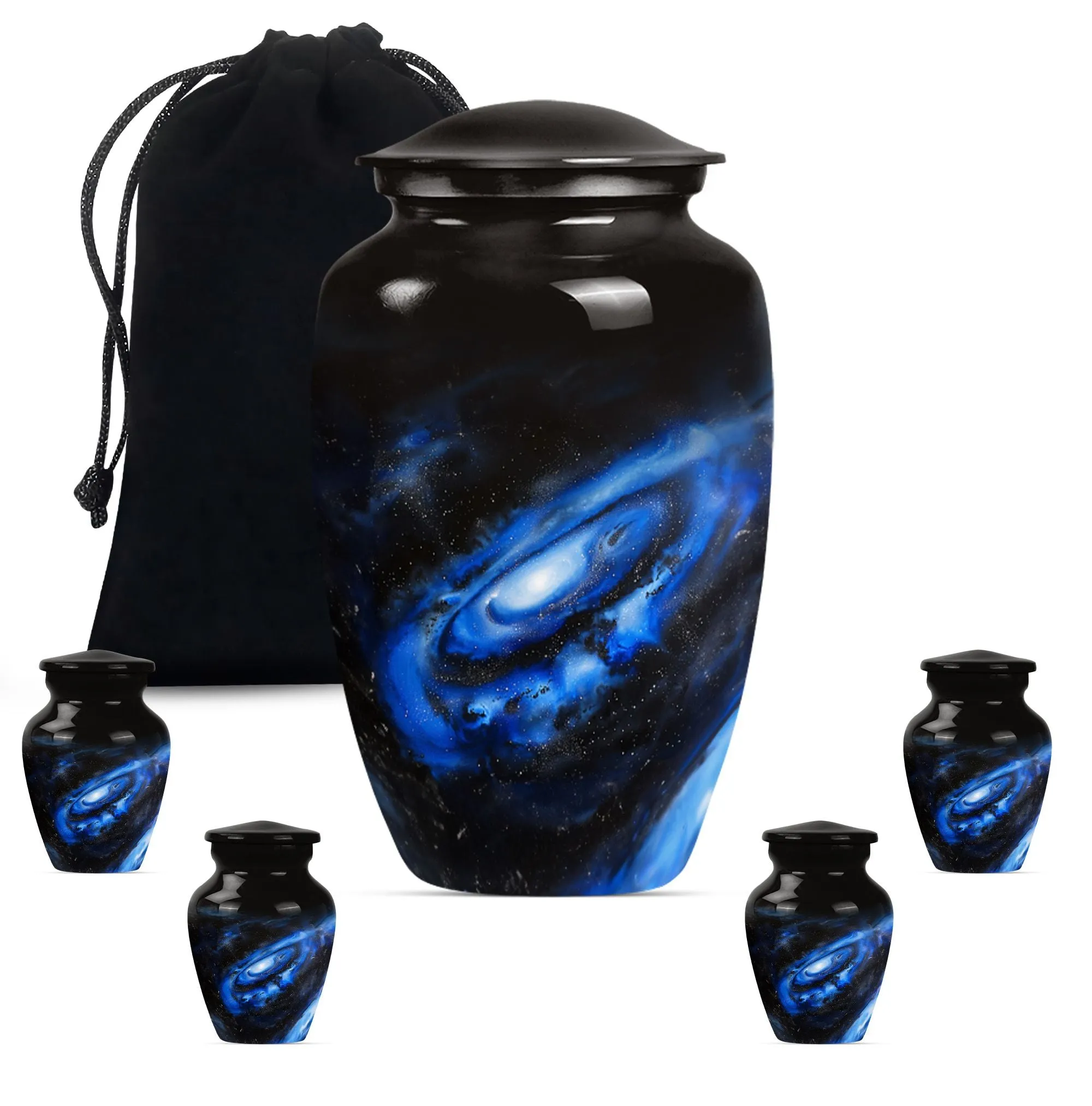 Galaxy Urn in Purple Meadow Theme - Cremation Urn for Women