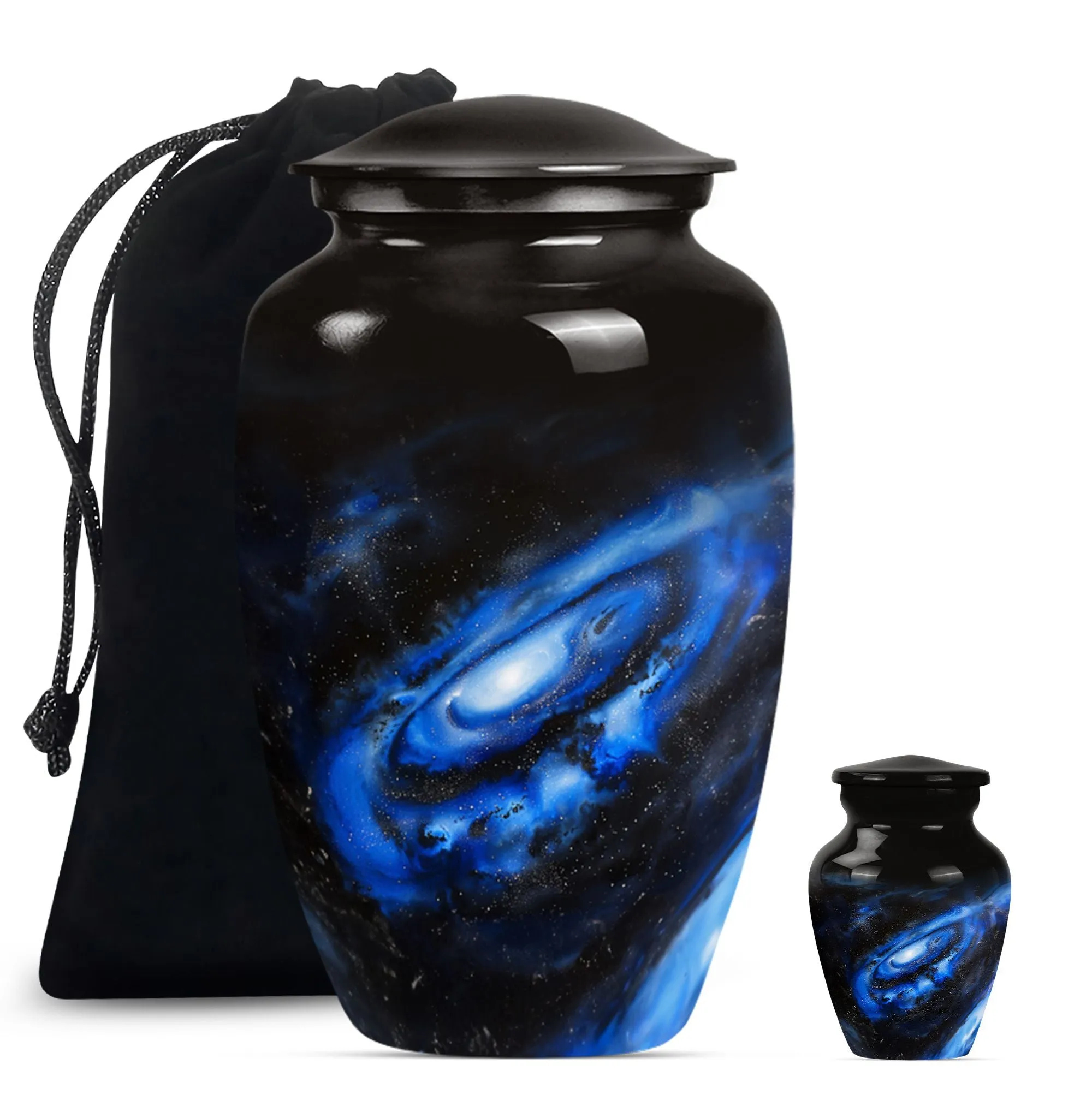 Galaxy Urn in Purple Meadow Theme - Cremation Urn for Women