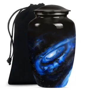 Galaxy Urn in Purple Meadow Theme - Cremation Urn for Women