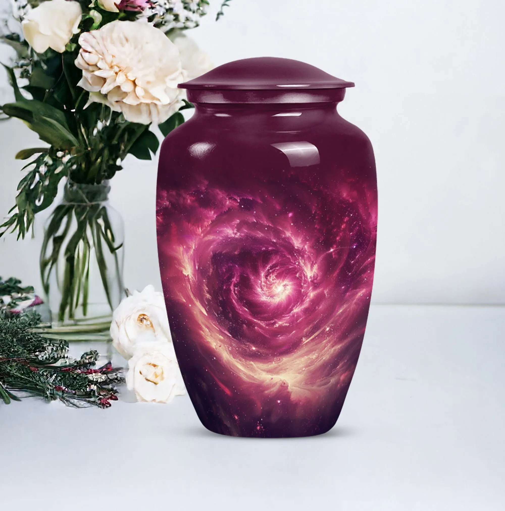 Galaxy Urn:  Purple Meadow Urn For Women's Ashes
