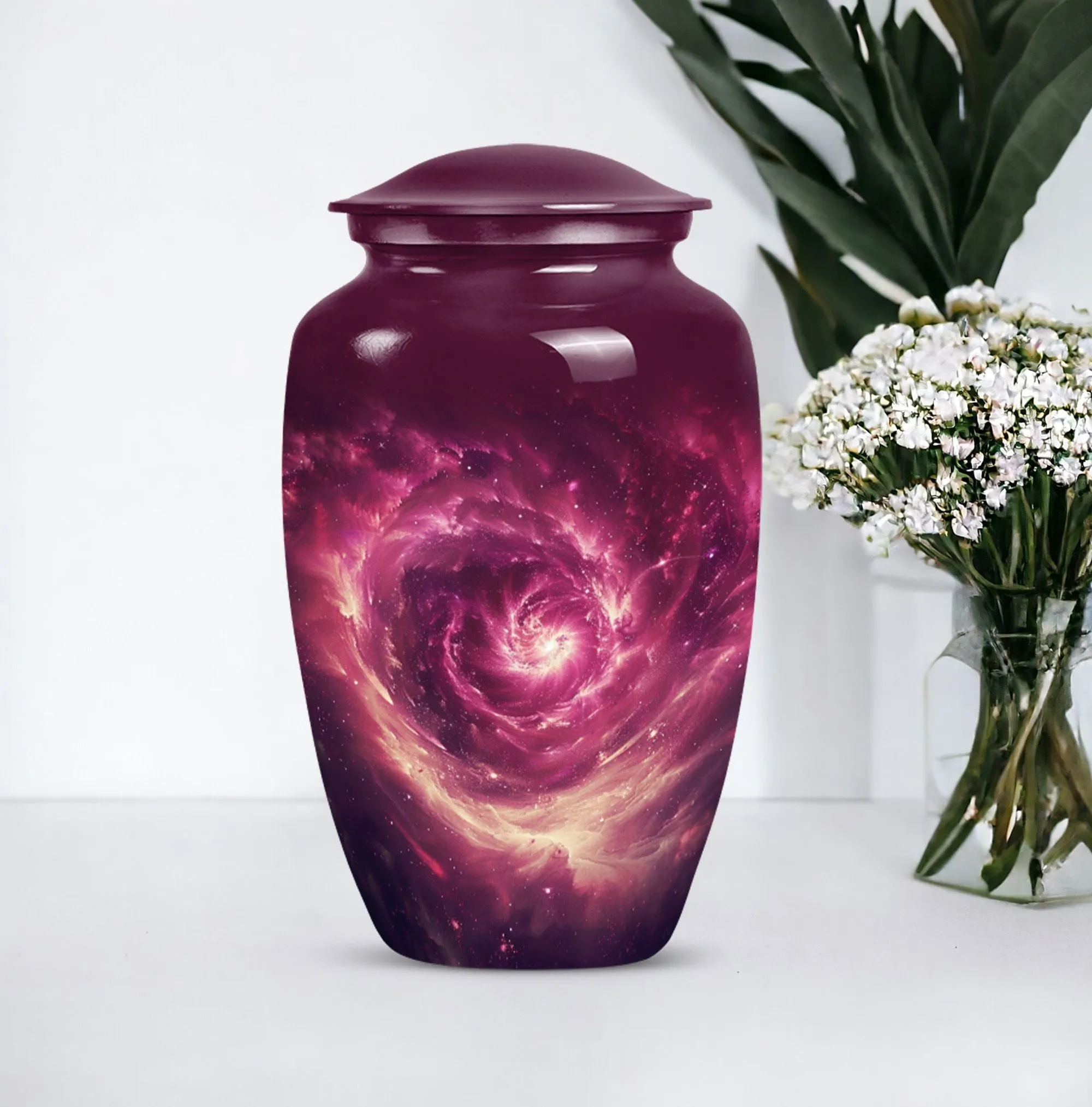 Galaxy Urn:  Purple Meadow Urn For Women's Ashes