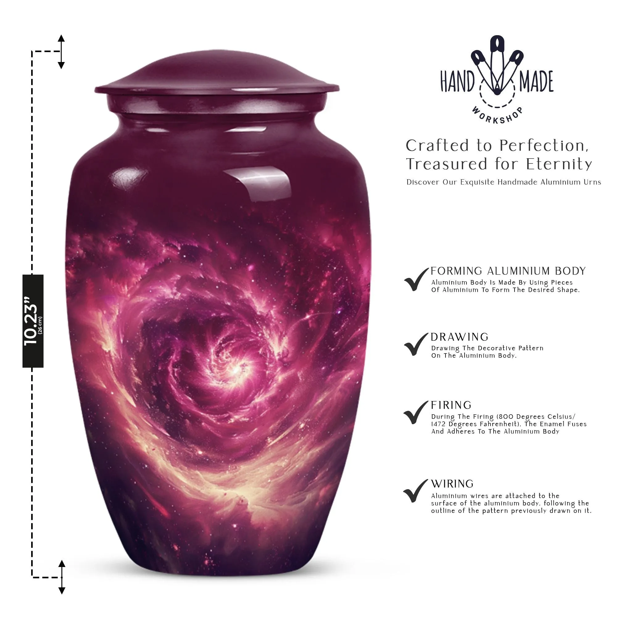 Galaxy Urn:  Purple Meadow Urn For Women's Ashes