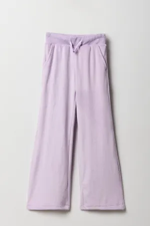 Girls Aeropostale Velour Wide Leg Pant