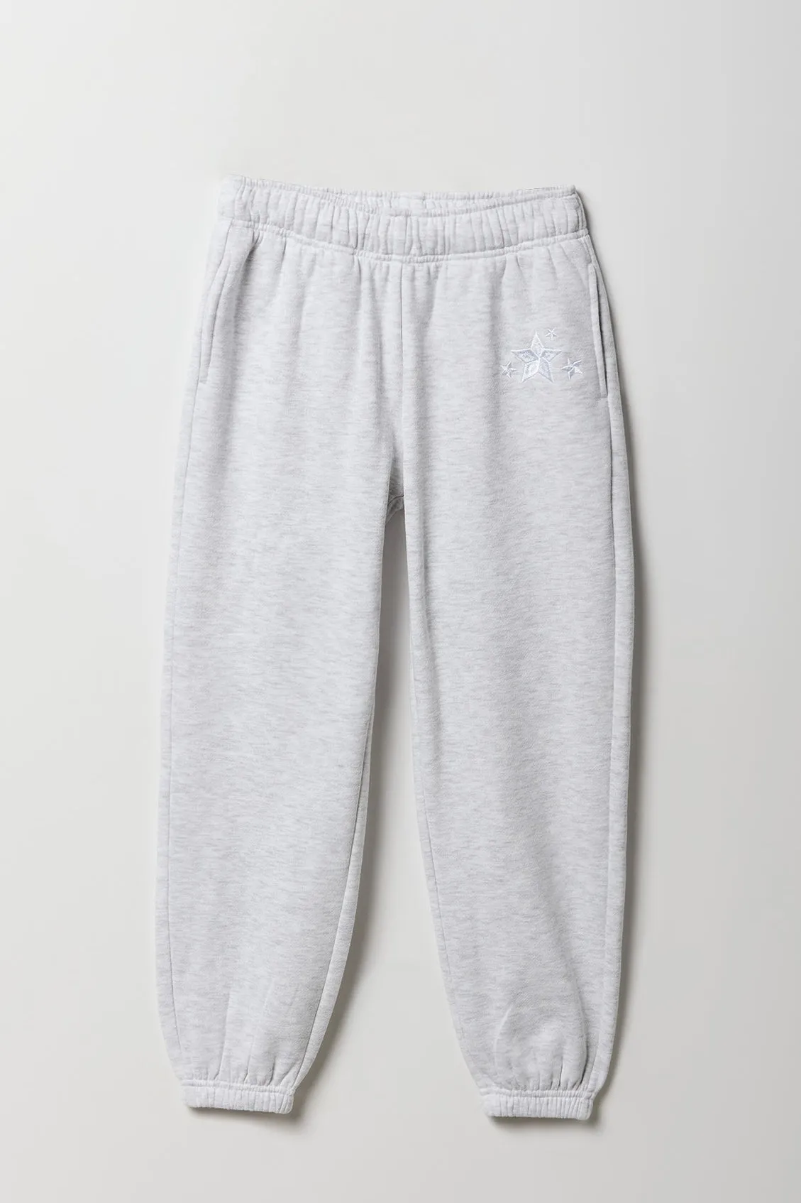 Girls Embroidered Fleece Jogger