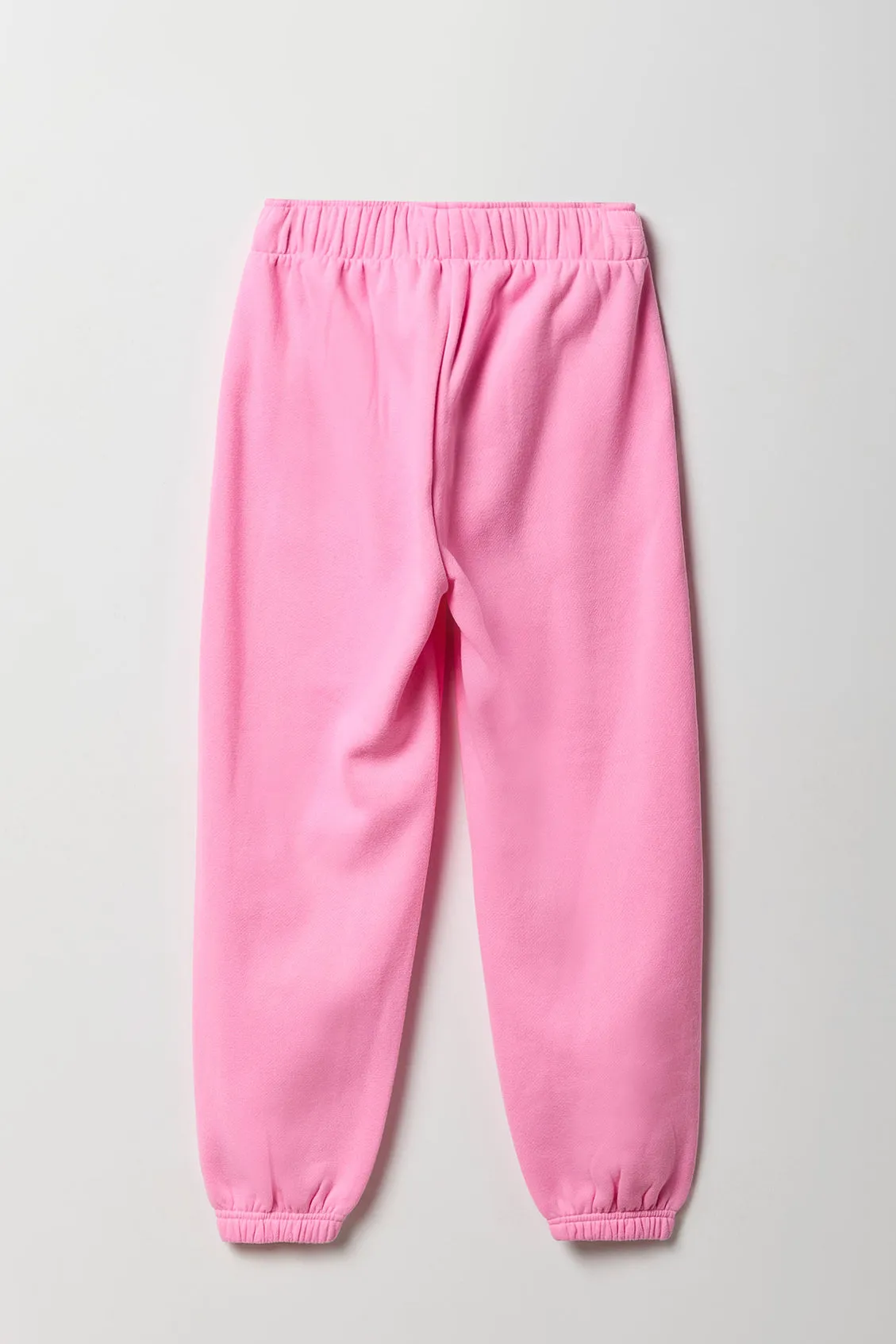 Girls Embroidered Fleece Jogger