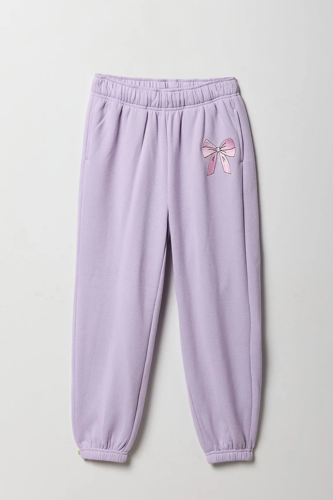 Girls Embroidered Fleece Jogger