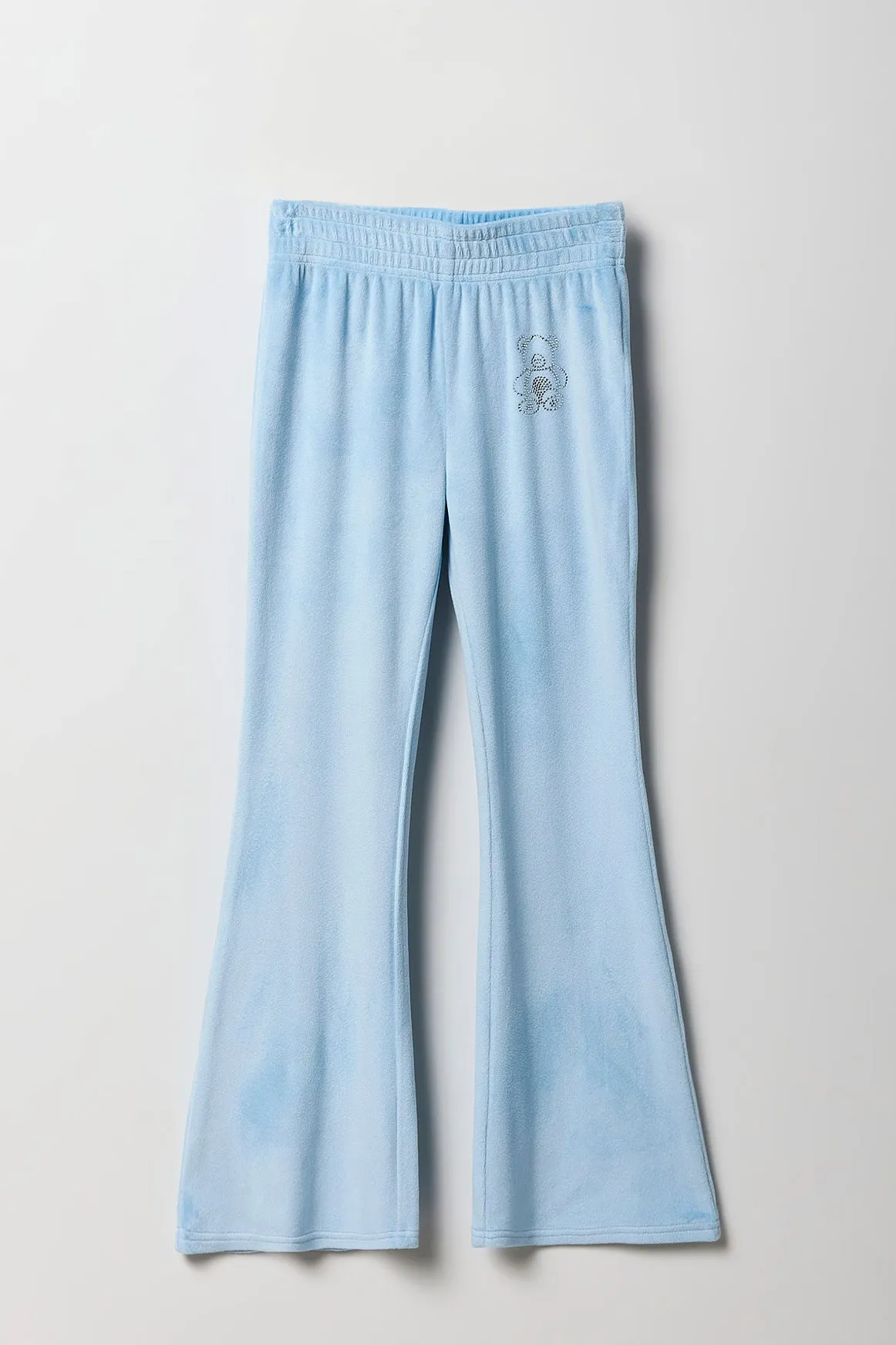 Girls Velour Quarter Flare Pant