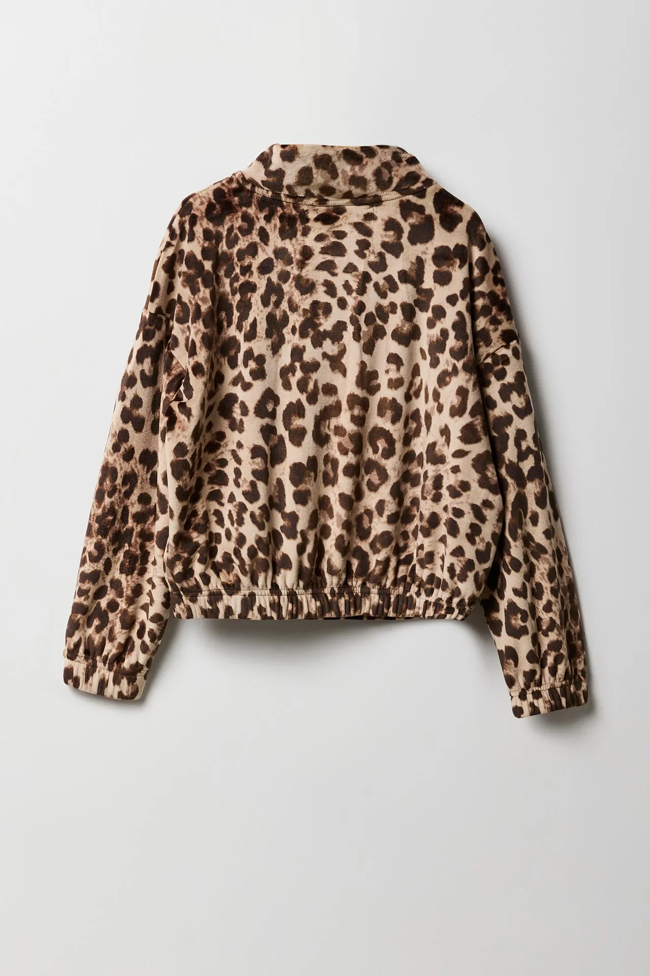 Girls Velour Quarter Zip Sweatshirt