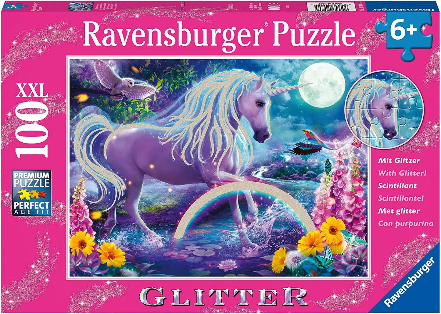 Glitter Unicorn 100pc Puzzle