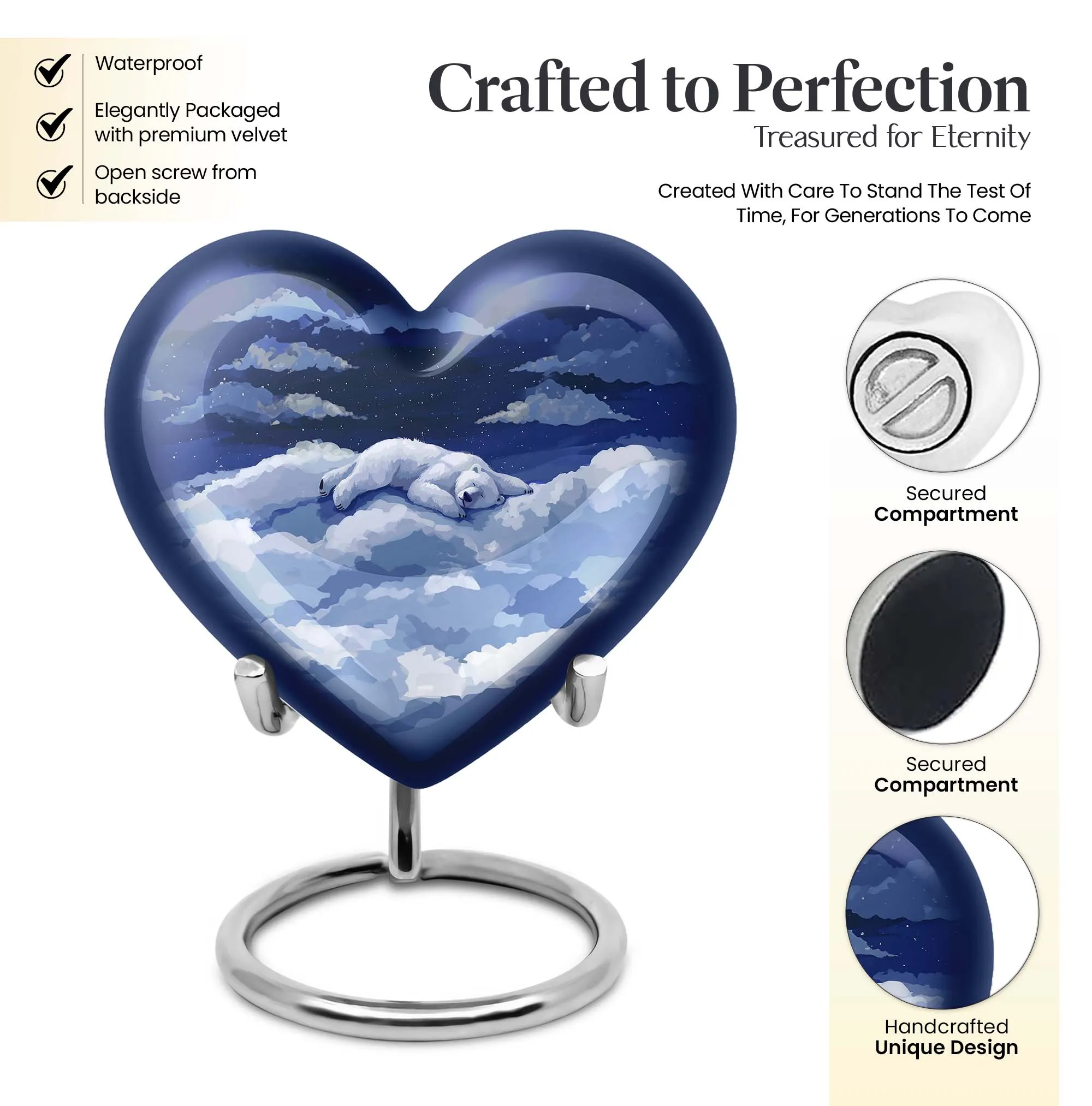 Graceful Bear Memorial Urn For Ashes: A Symbolic Token of Love