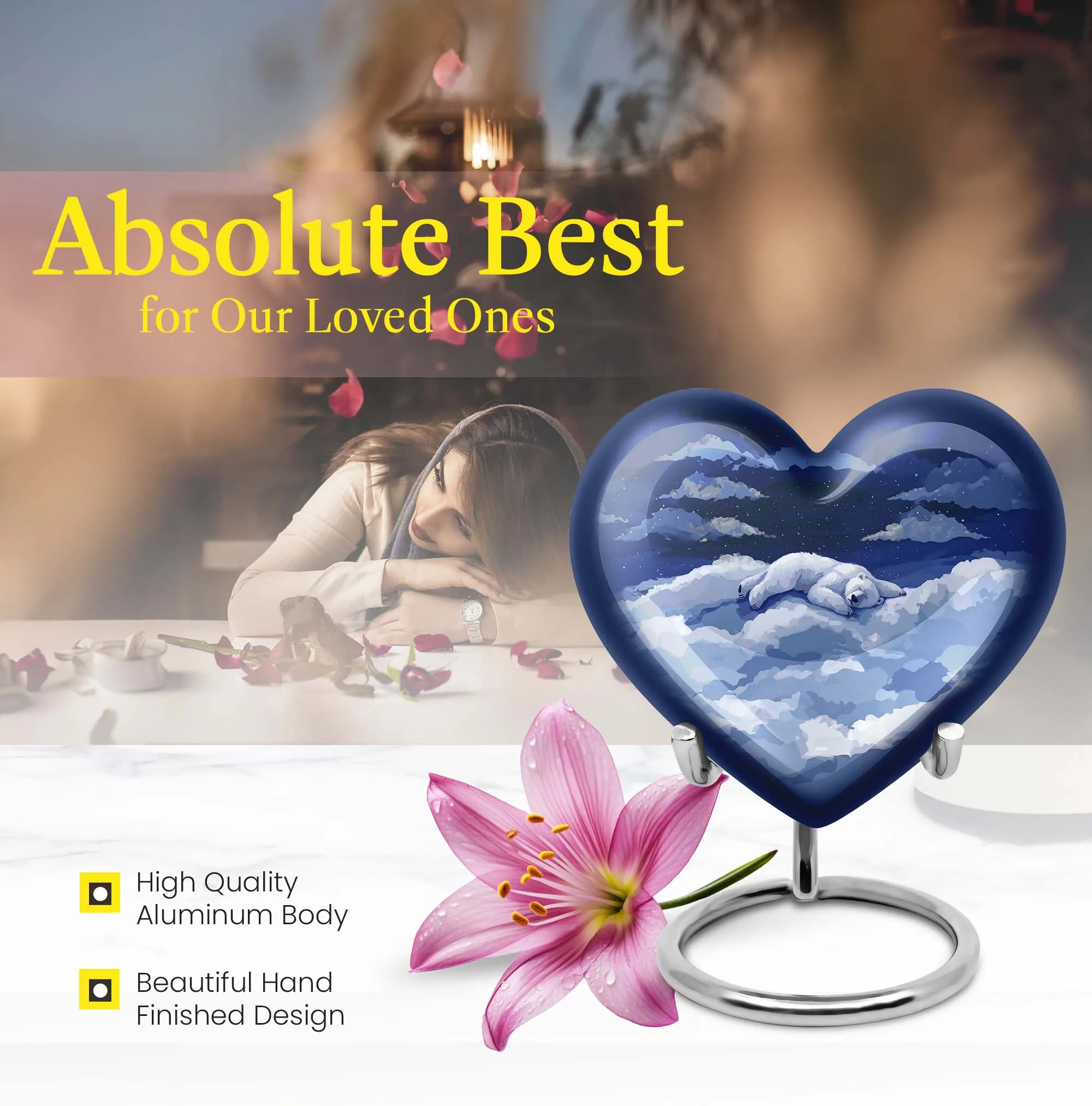 Graceful Bear Memorial Urn For Ashes: A Symbolic Token of Love