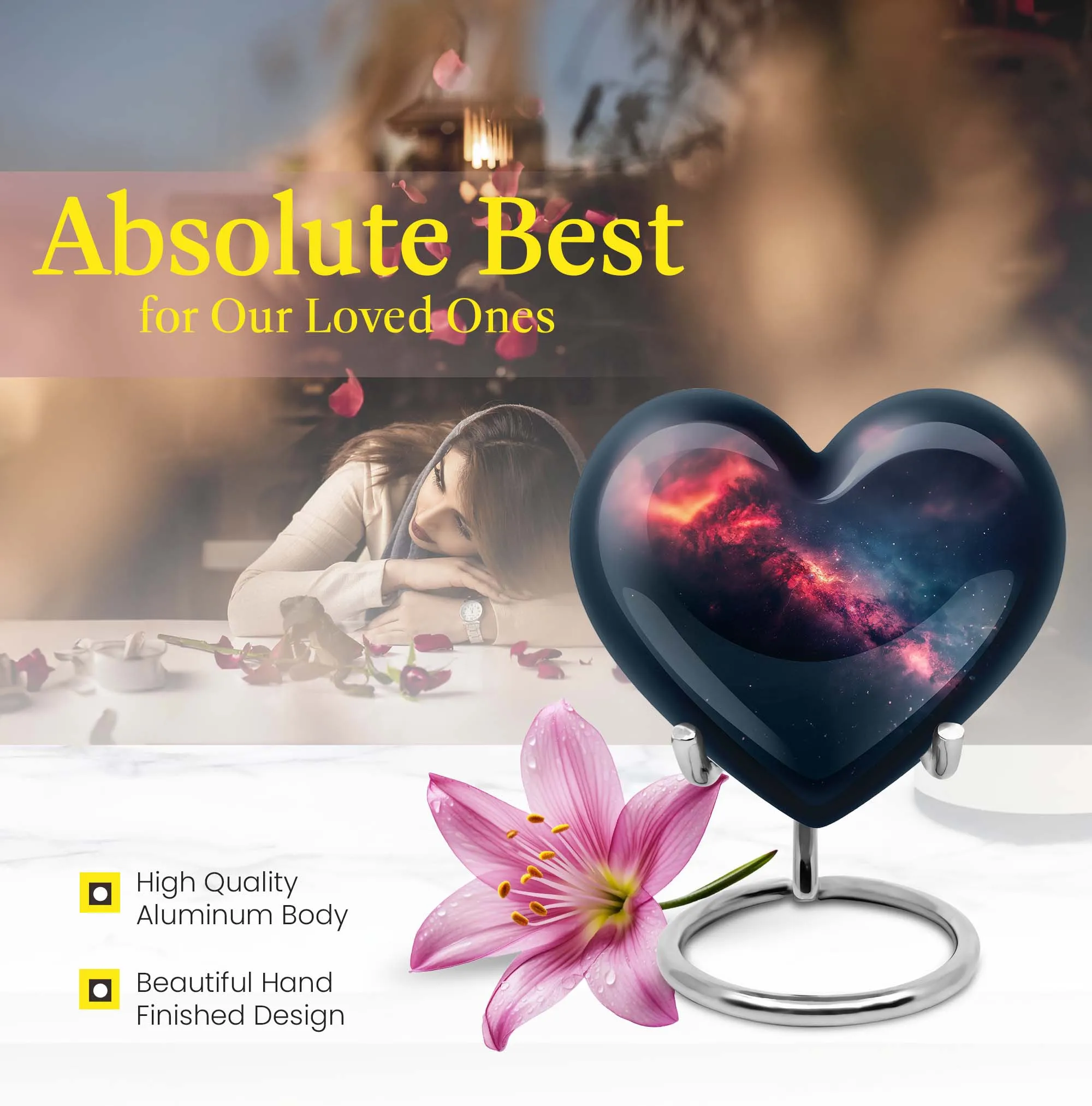 Graceful Galaxy Urn Heartfelt Memorial for Loved Ones