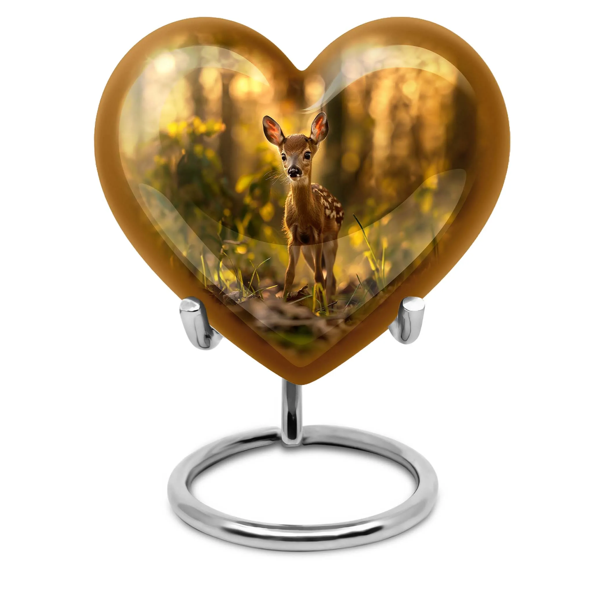 Gracious Remembrance - Deer Cremation Medium Urn for Endearing Touch