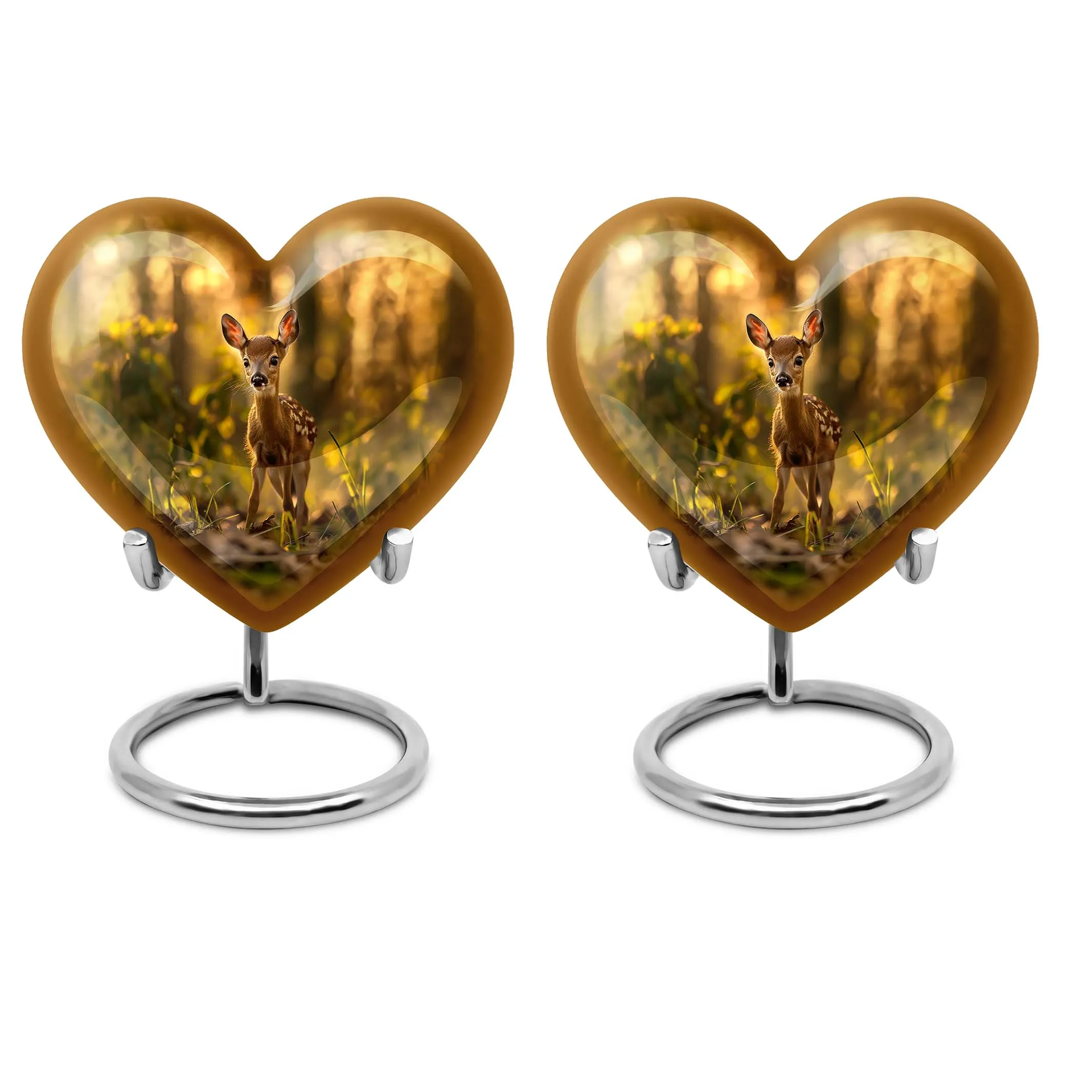 Gracious Remembrance - Deer Cremation Medium Urn for Endearing Touch