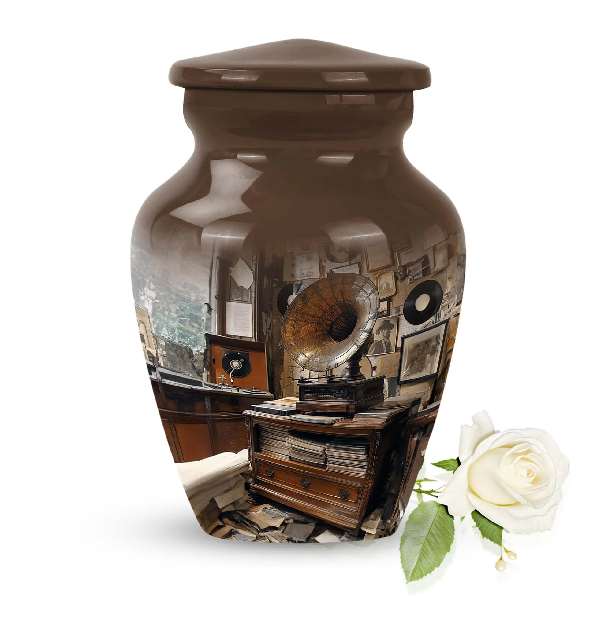 Gramophone Urn: A Timeless Memorial for Loved Ones