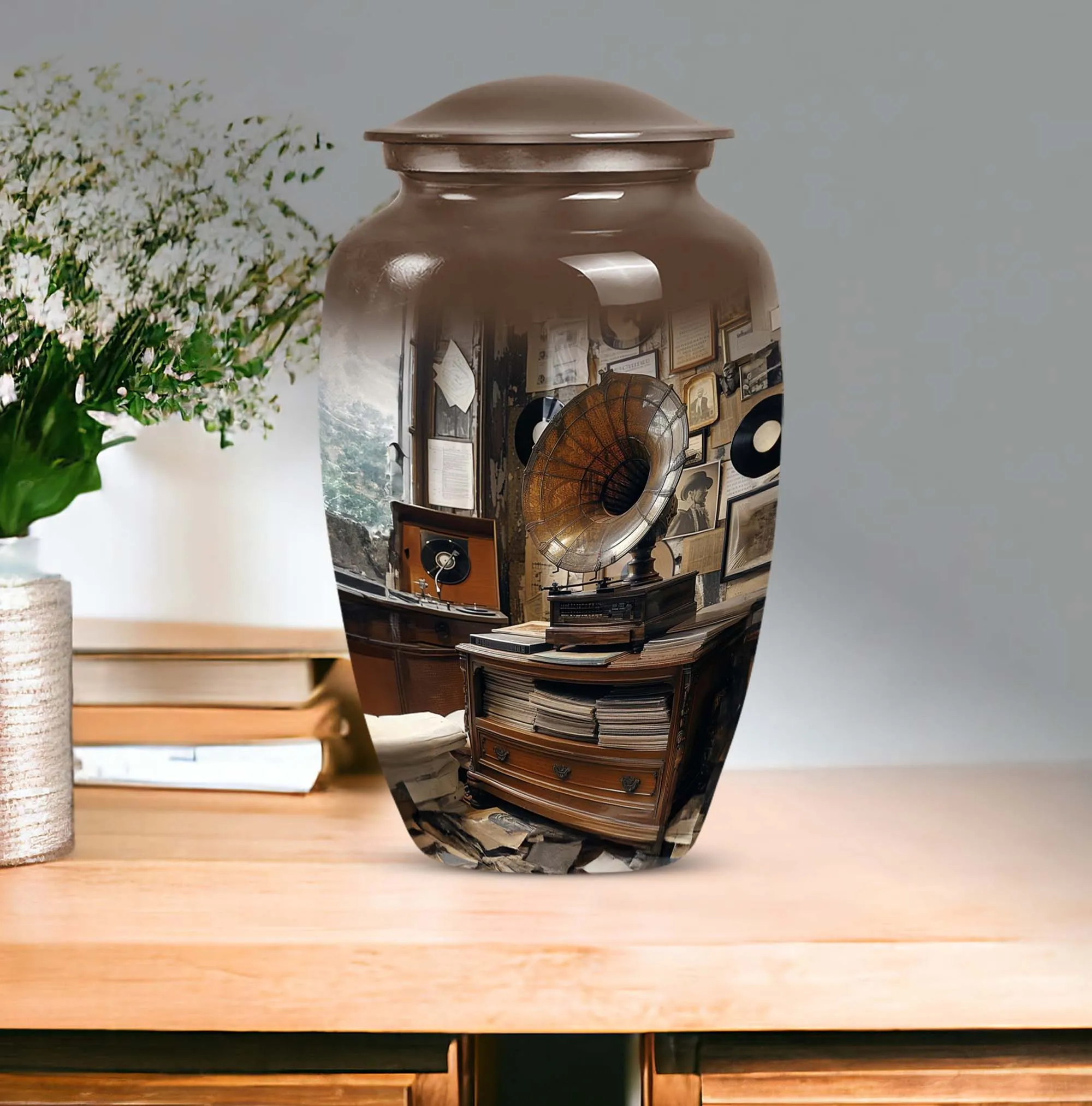 Gramophone Urn: A Timeless Memorial for Loved Ones